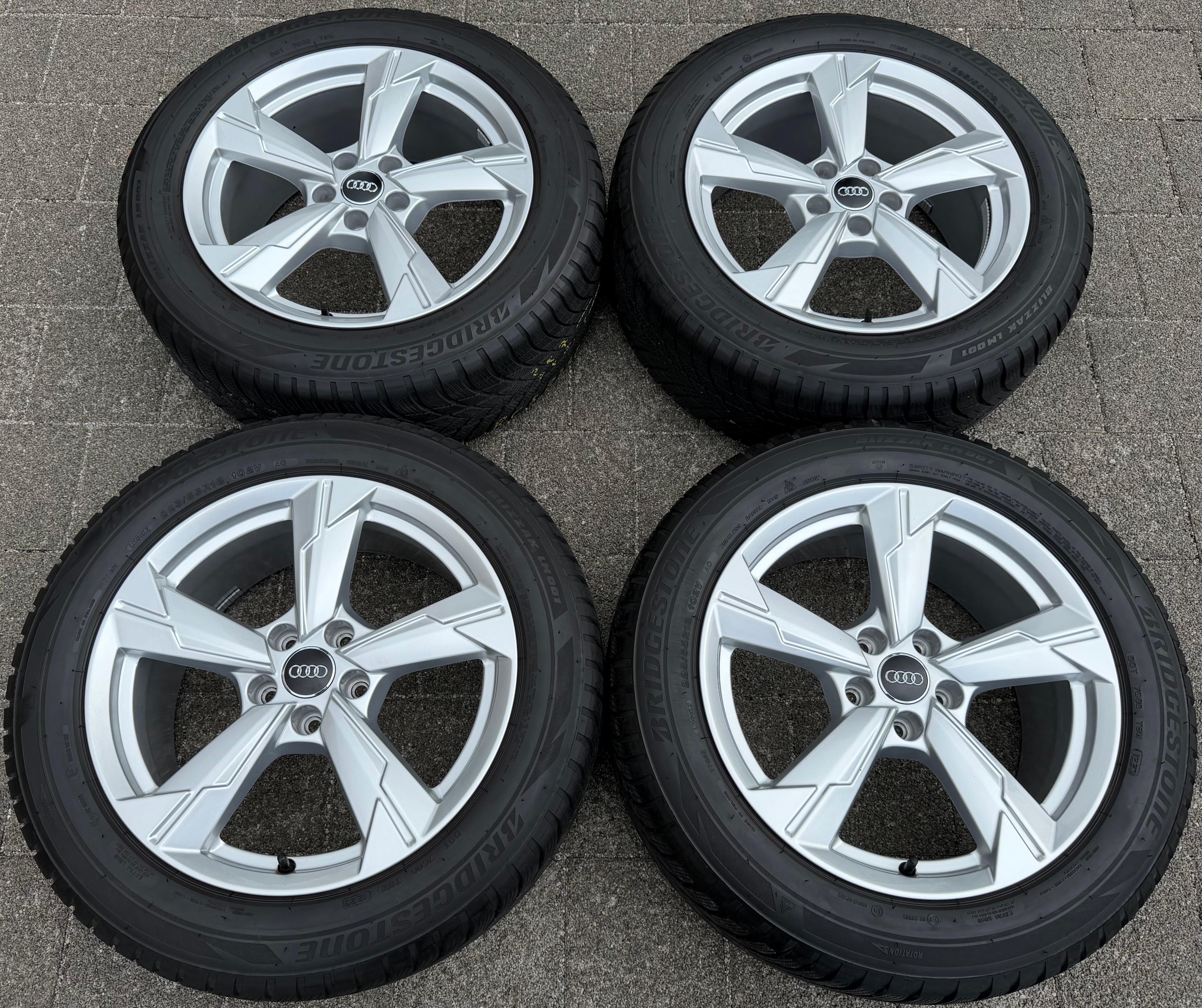 4 ORIGINAL 18" ALU WINTERRÄDER AUDI A6 4K C8 225/55R18 102V BRIDGESTONE 2023