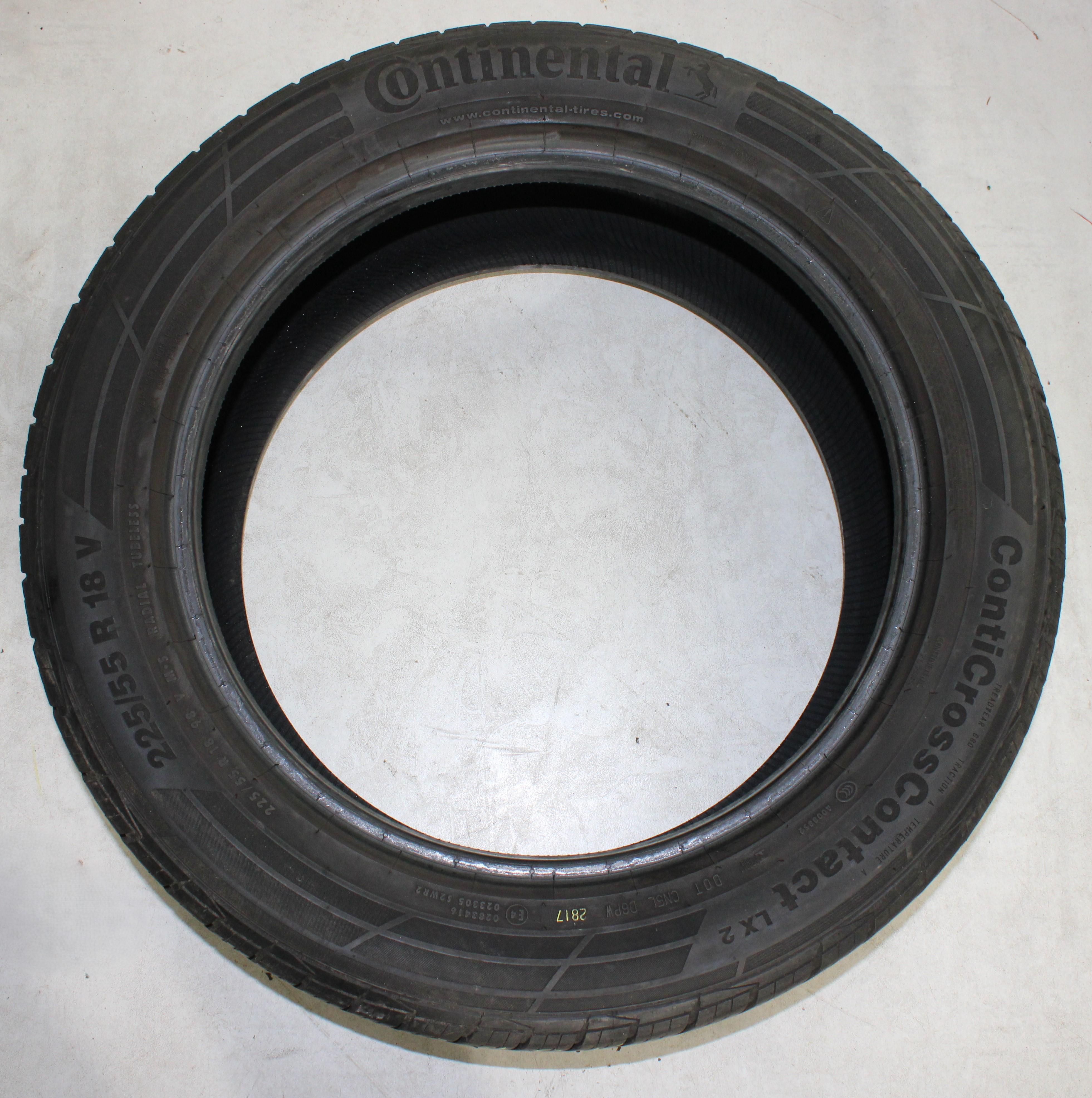 4 x 225/55R18 98V Sommerreifen Continental Cross Contact LX2 5-5,5mm 2017