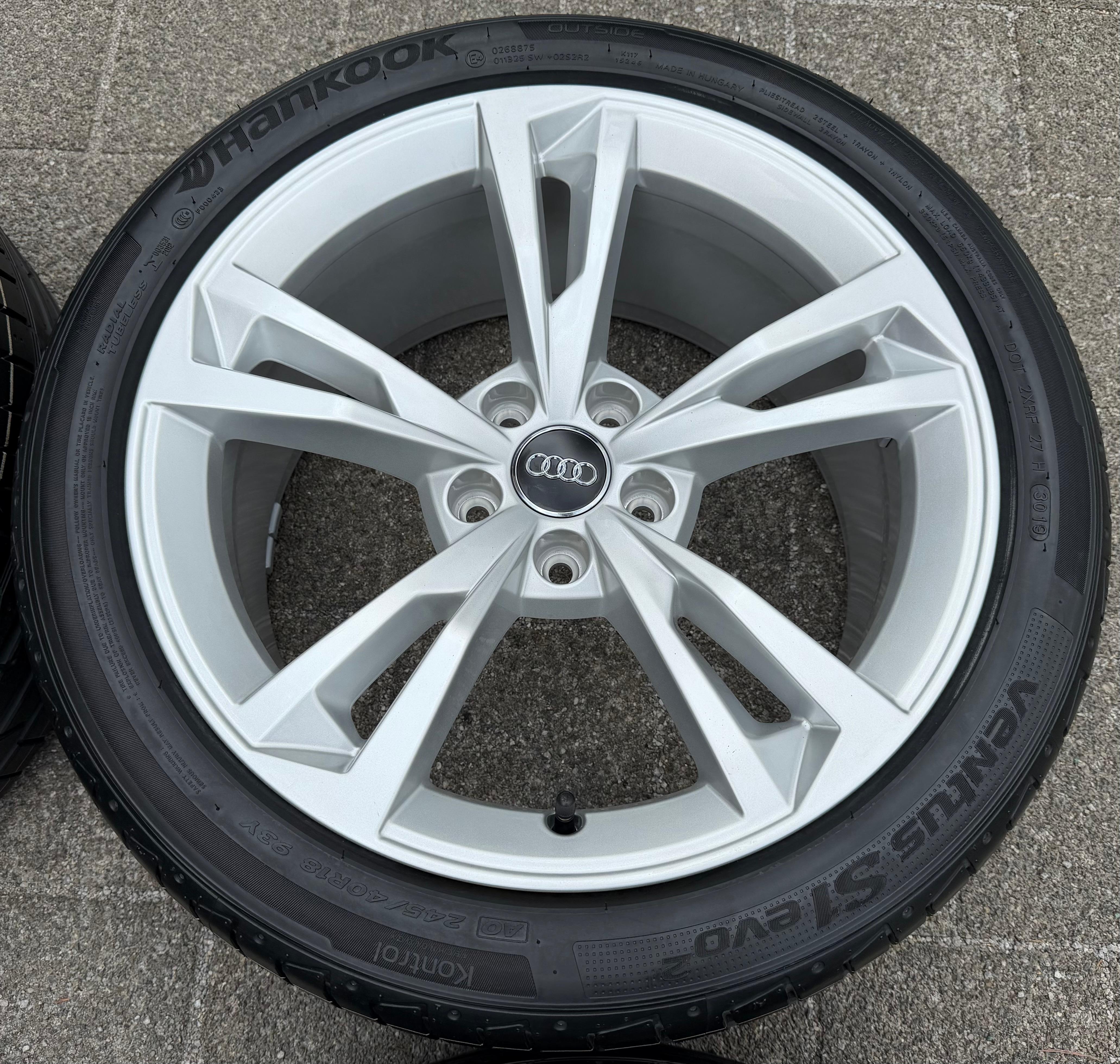 4 cerchi in lega Sommer da 18" originali per Audi A5, S5, 8W, B9, F5, 245/40R18, 93Y, 8W0601025AK, Hankook