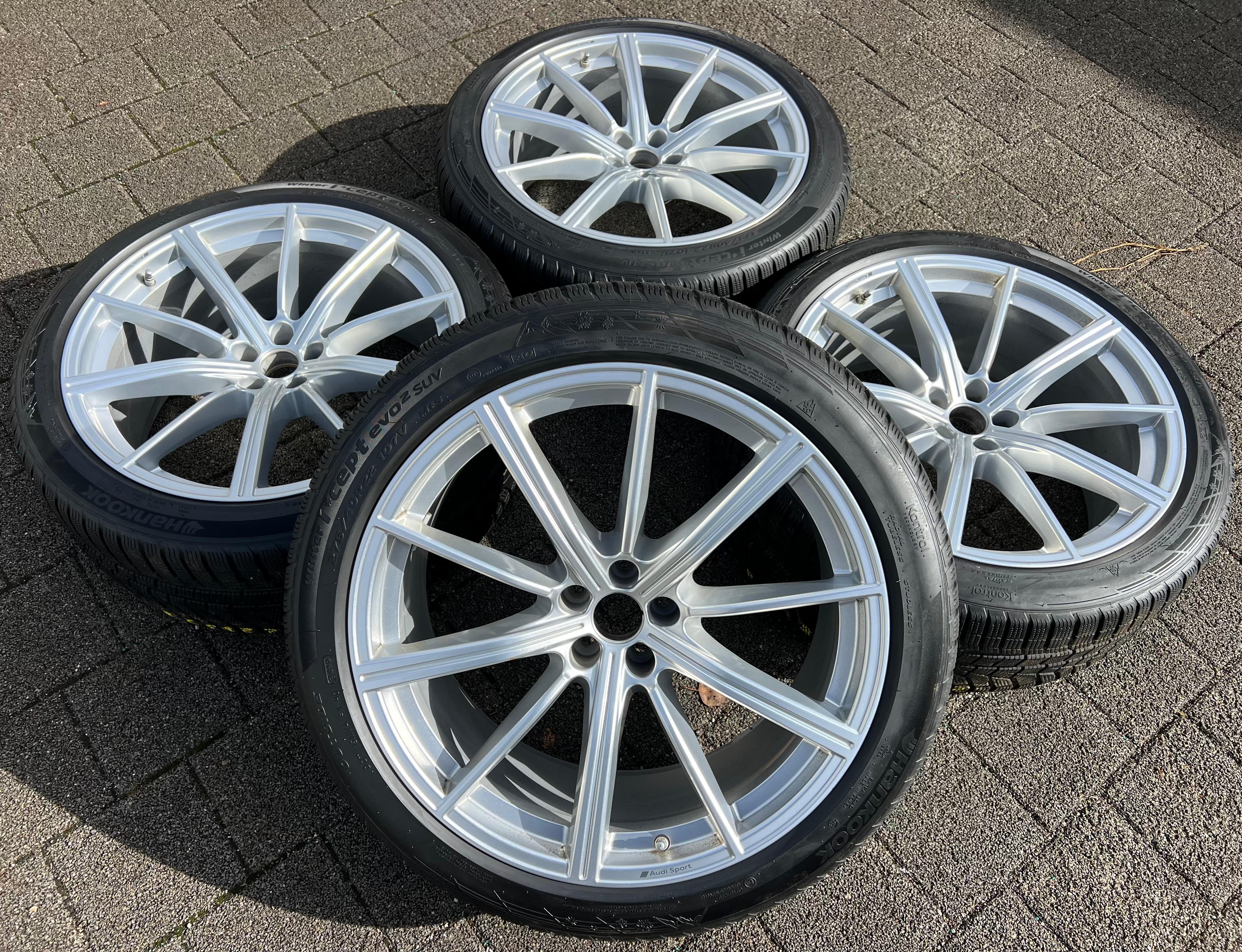 4 LLANTAS DE ALEACIÓN ORIGINALES DE 22" PARA INVIERNO AUDI RSQ8 Q8 4M 4M8601025AM 275/40R22 107V RDKS