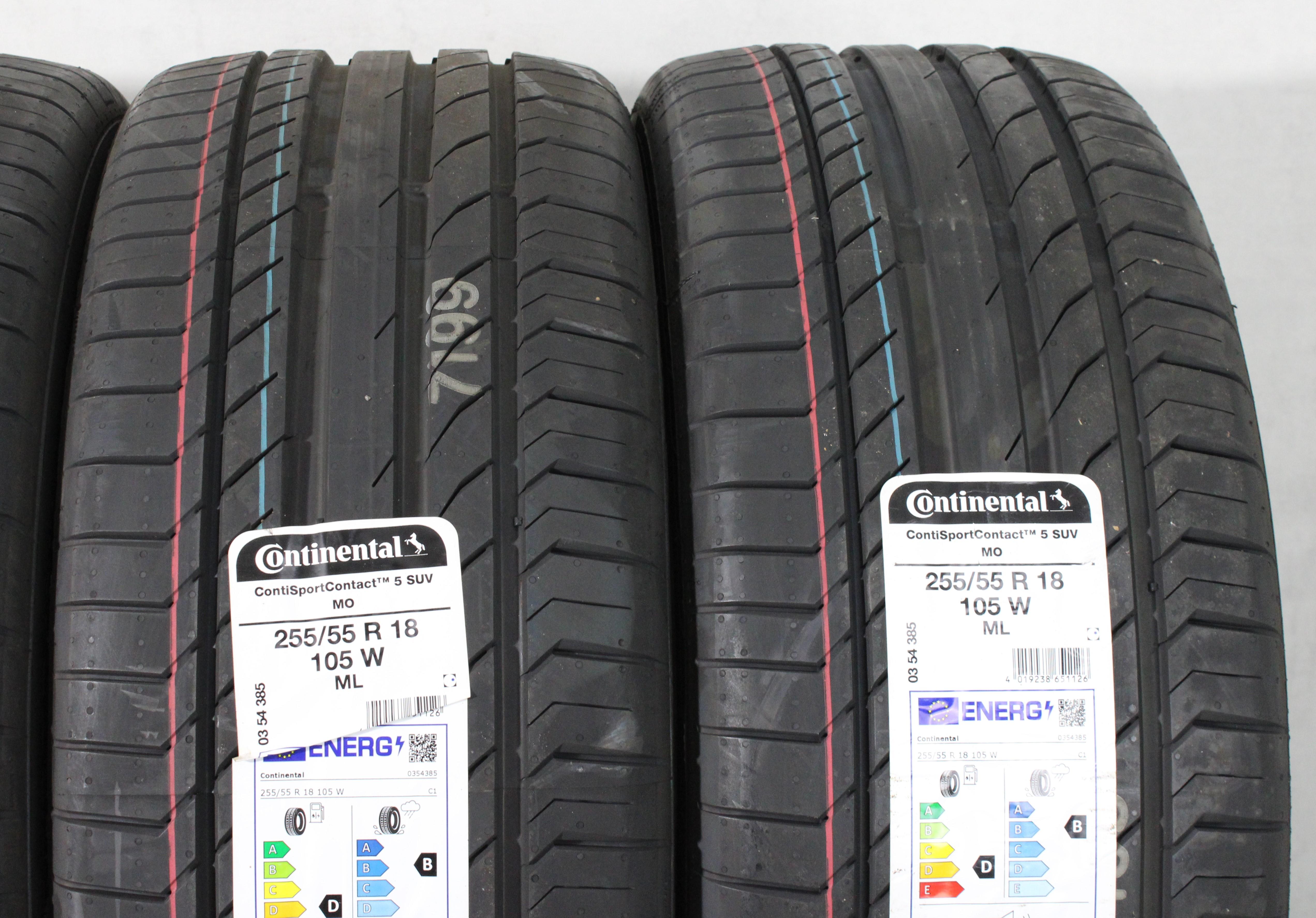 4 neumáticos de verano Continental Sport Contact 5 MO, 255/55R18 105W, nuevos, 2021