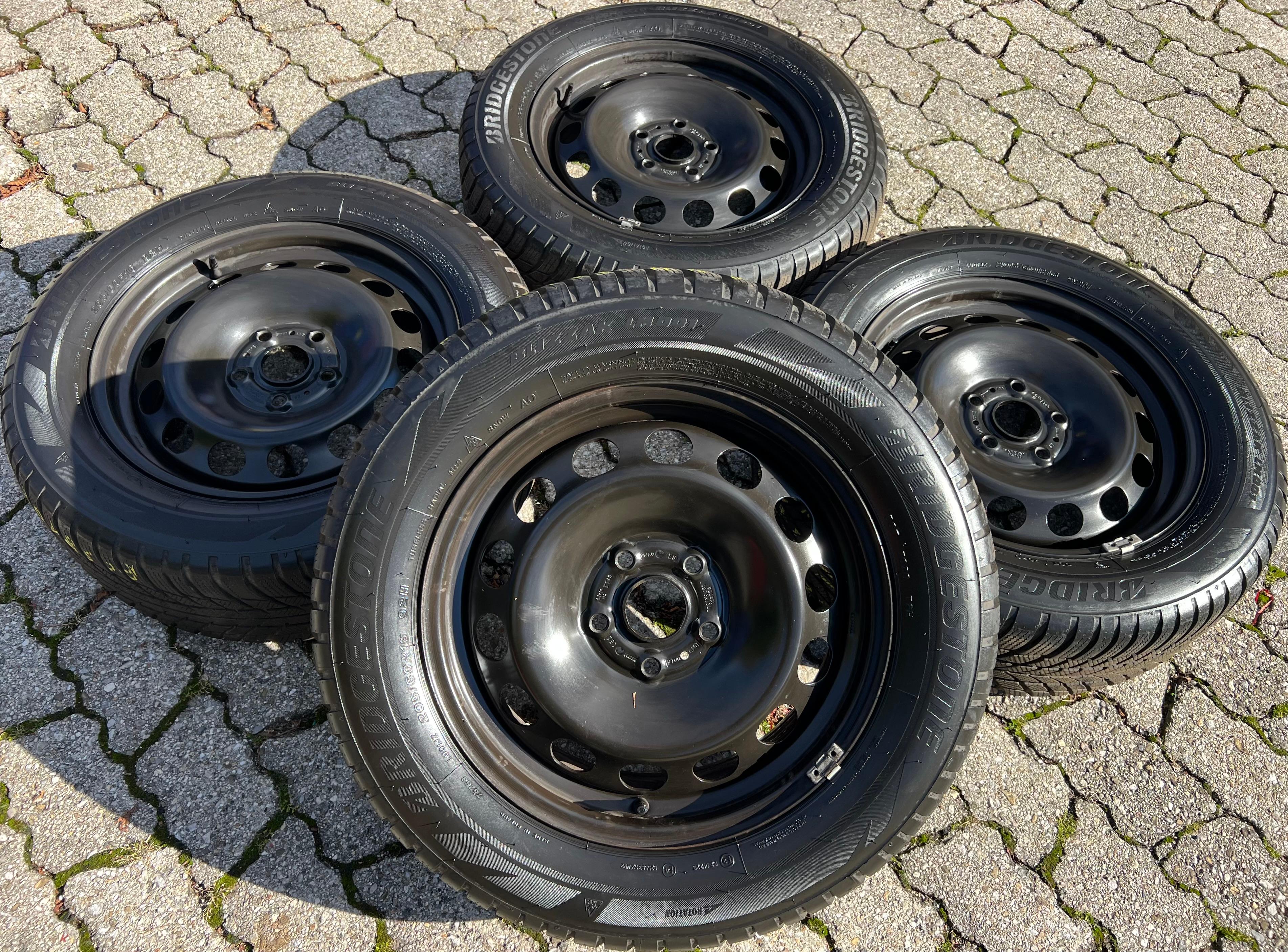 4 ROUES D'HIVER AUDI Q2 GA VW T-ROC A11 205/60R16 92H BRIDGESTONE 2019 GRATUIT