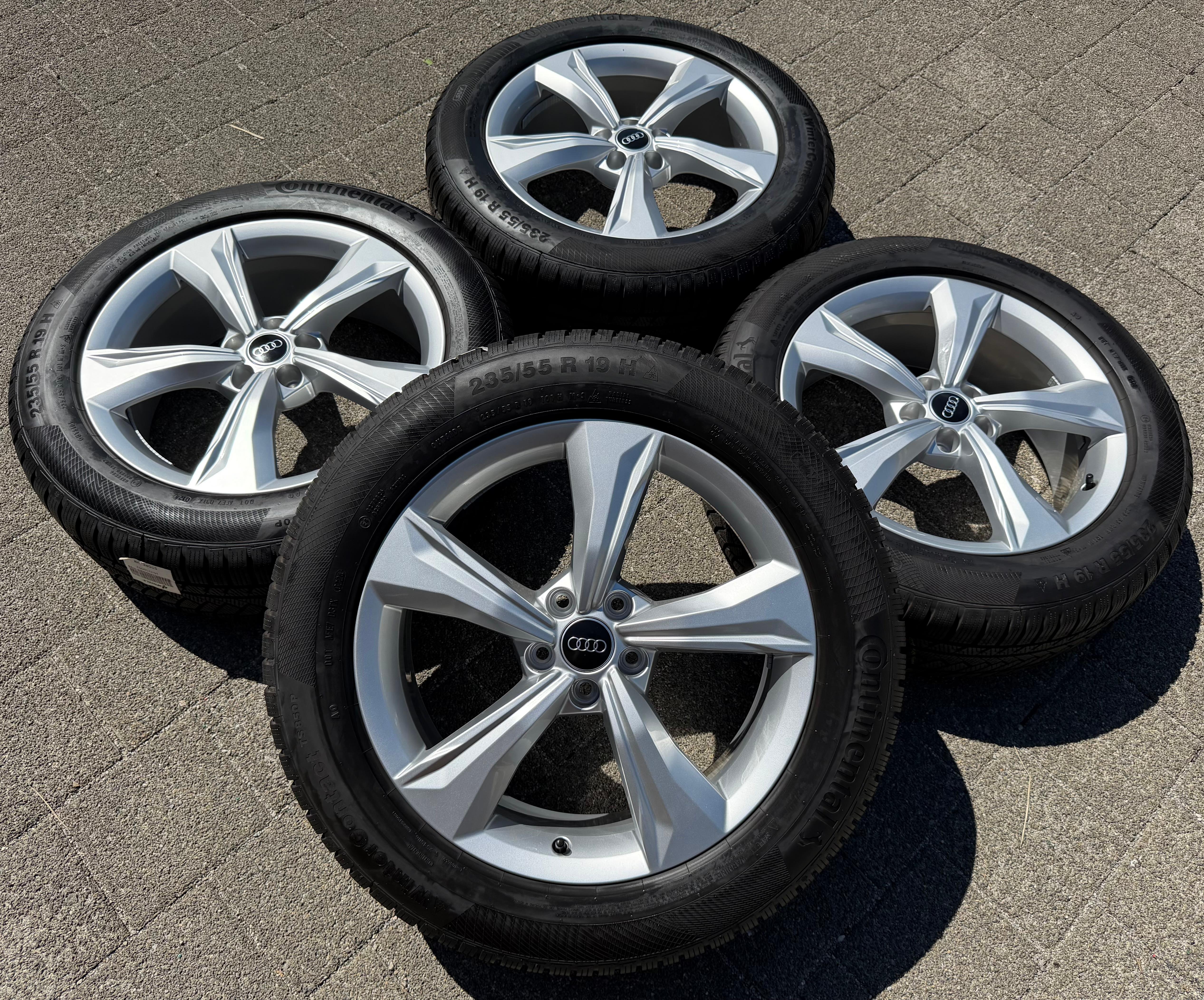 4 Original 19" Alu Winterräder Audi Q5 SQ5 FY 80A601025K 235/55R19 101H Continental 2024