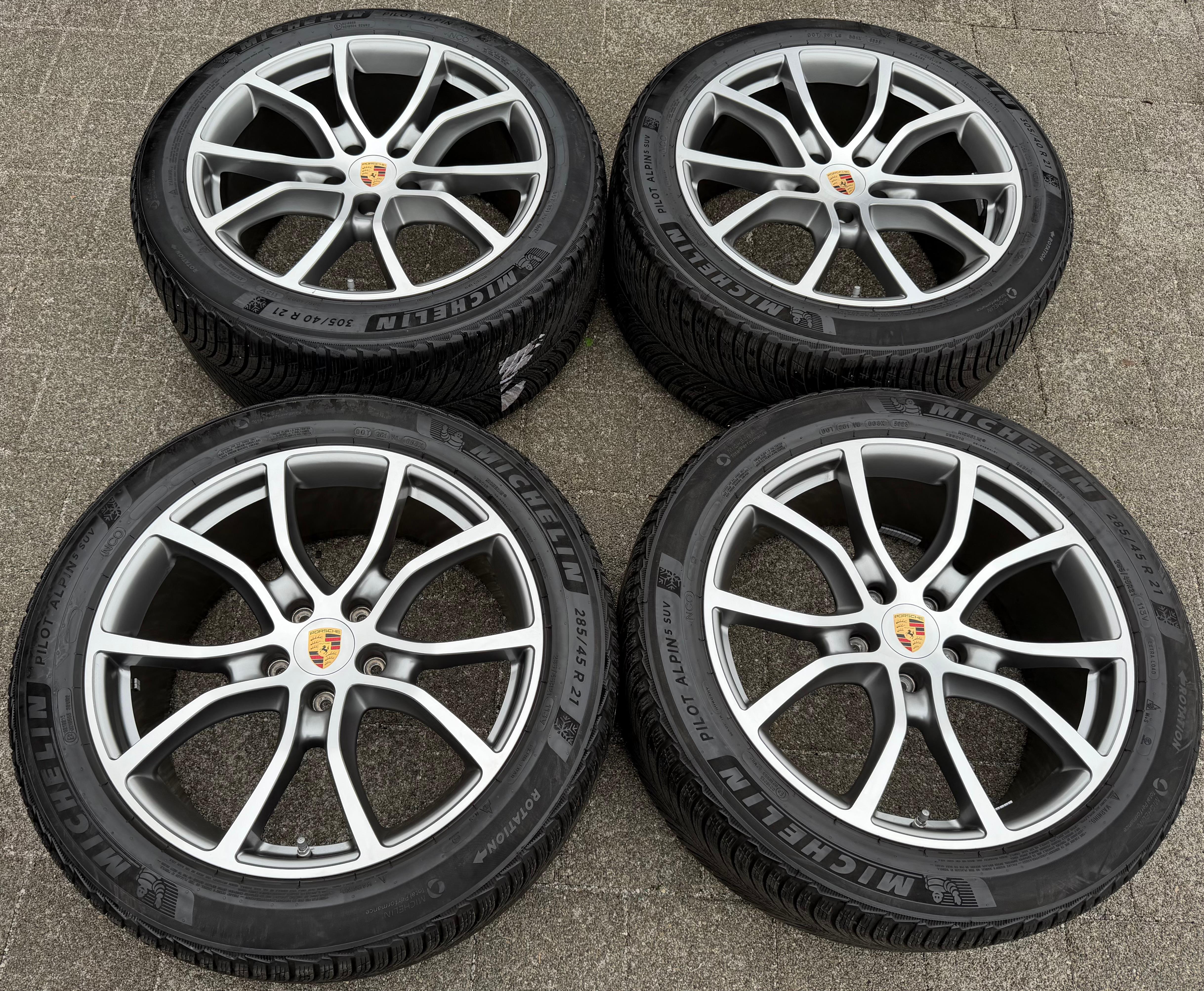 4 Original 21" Alu Winterräder Porsche Cayenne 9Y II 9Y0601025DB 9Y0601025DC RDK