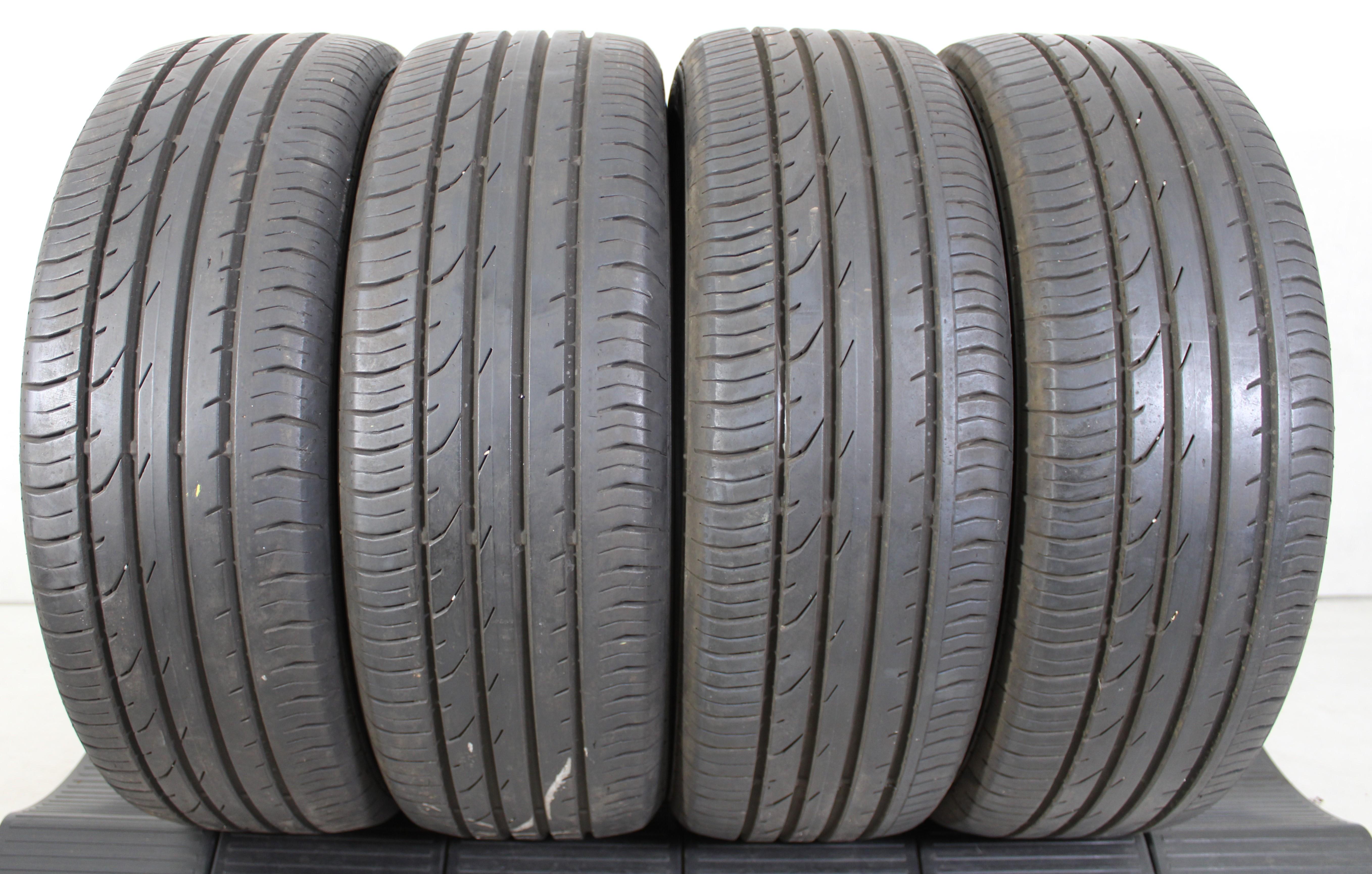 4 x 215/55R18 95H Sommerreifen Continental Premium Contact 2 2x 6,5-7mm und 2x 6-6,5mm 2013