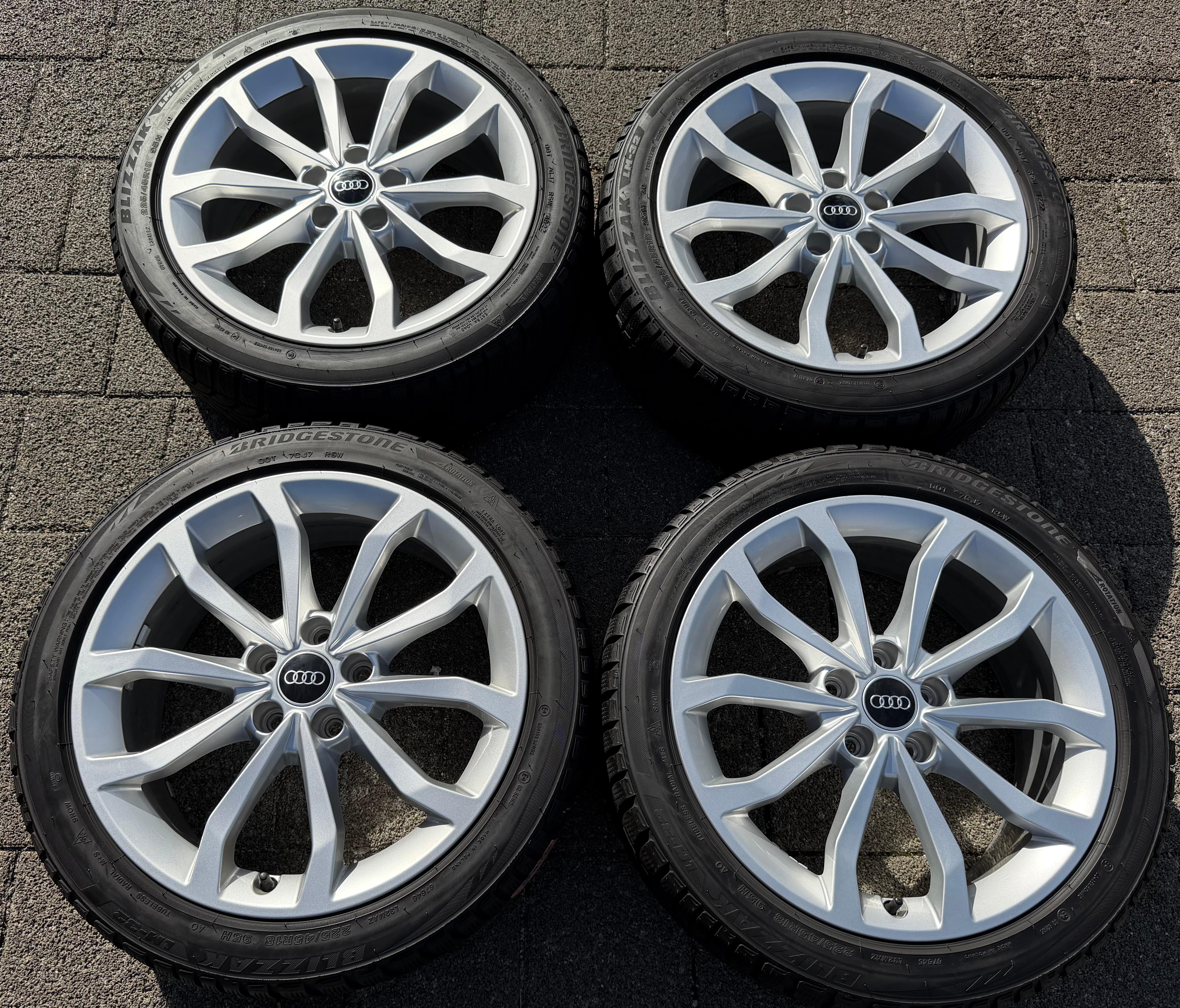 4 Original 18" Alu Winterräder Audi A4 S4 8W 8W0601025ED 225/45R18 95H Bridgestone 2022
