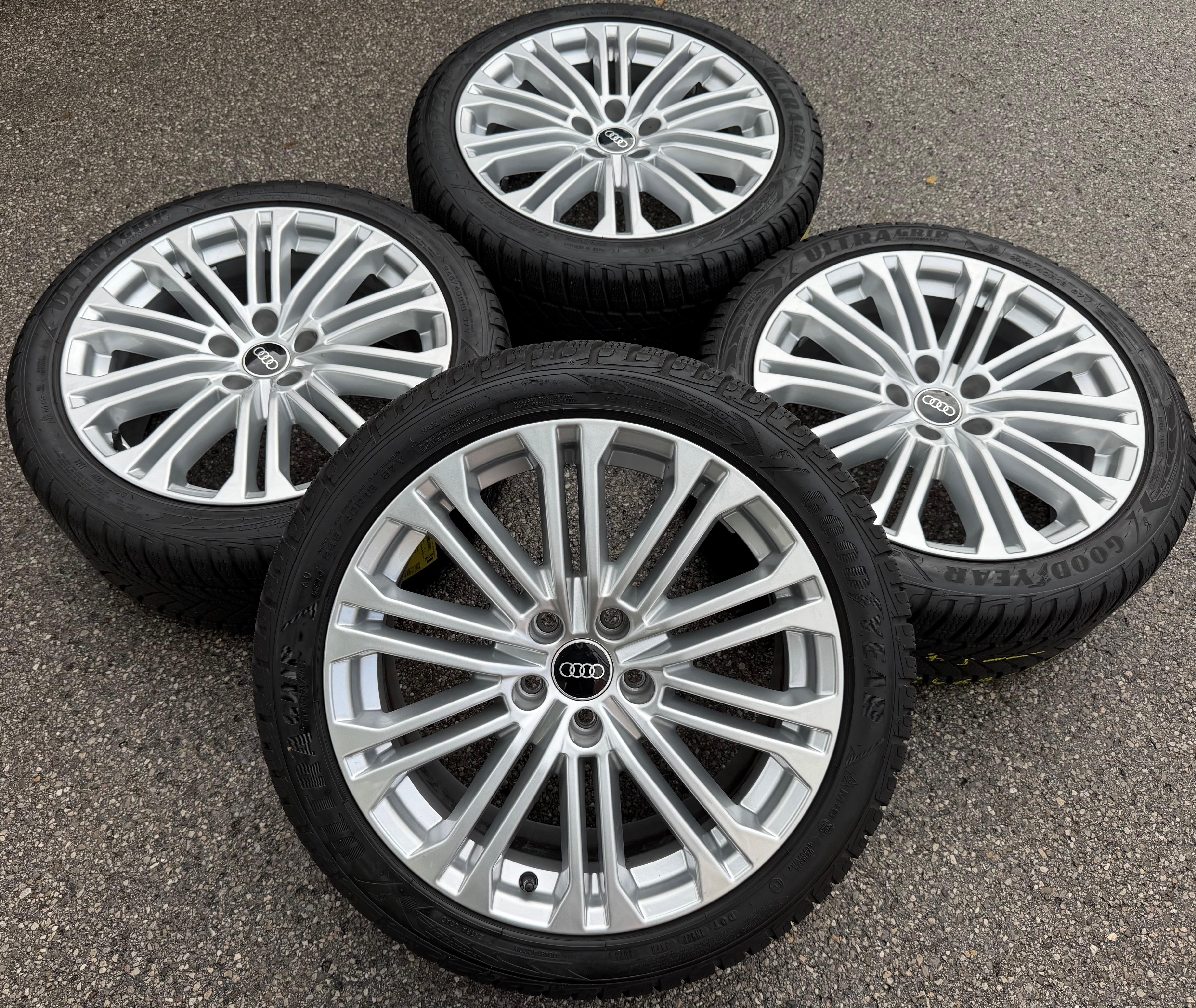 4 ruedas de invierno de aluminio originales de 18" para Audi A5 S5 8W F5 245/40R18 97V 8W0601025EE Goodyear
