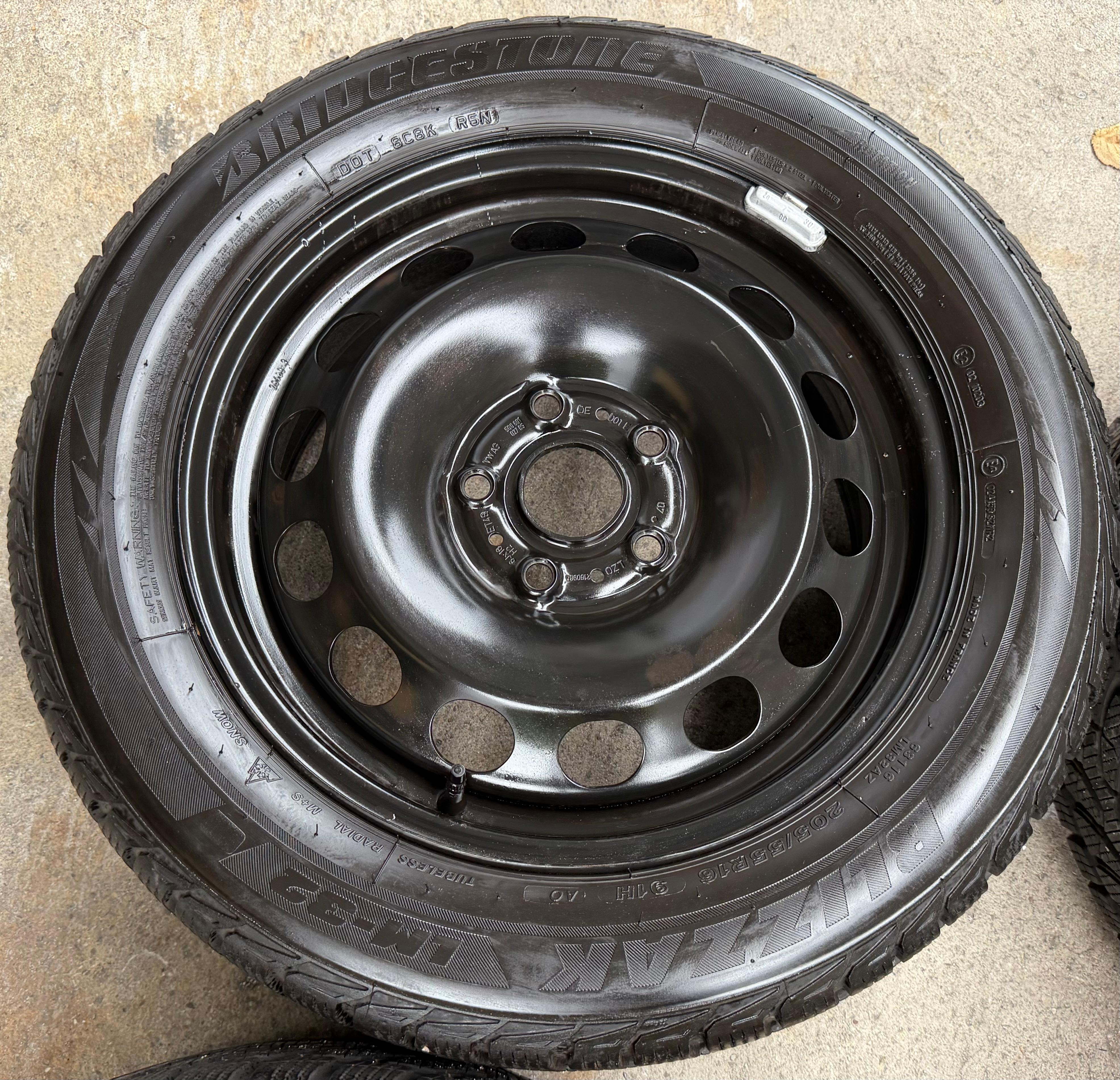 4 Winterräder VW Golf 7 Audi A3 8V Seat Leon 5F Skoda Octavia 5E 205/55R16 91H Bridgestone