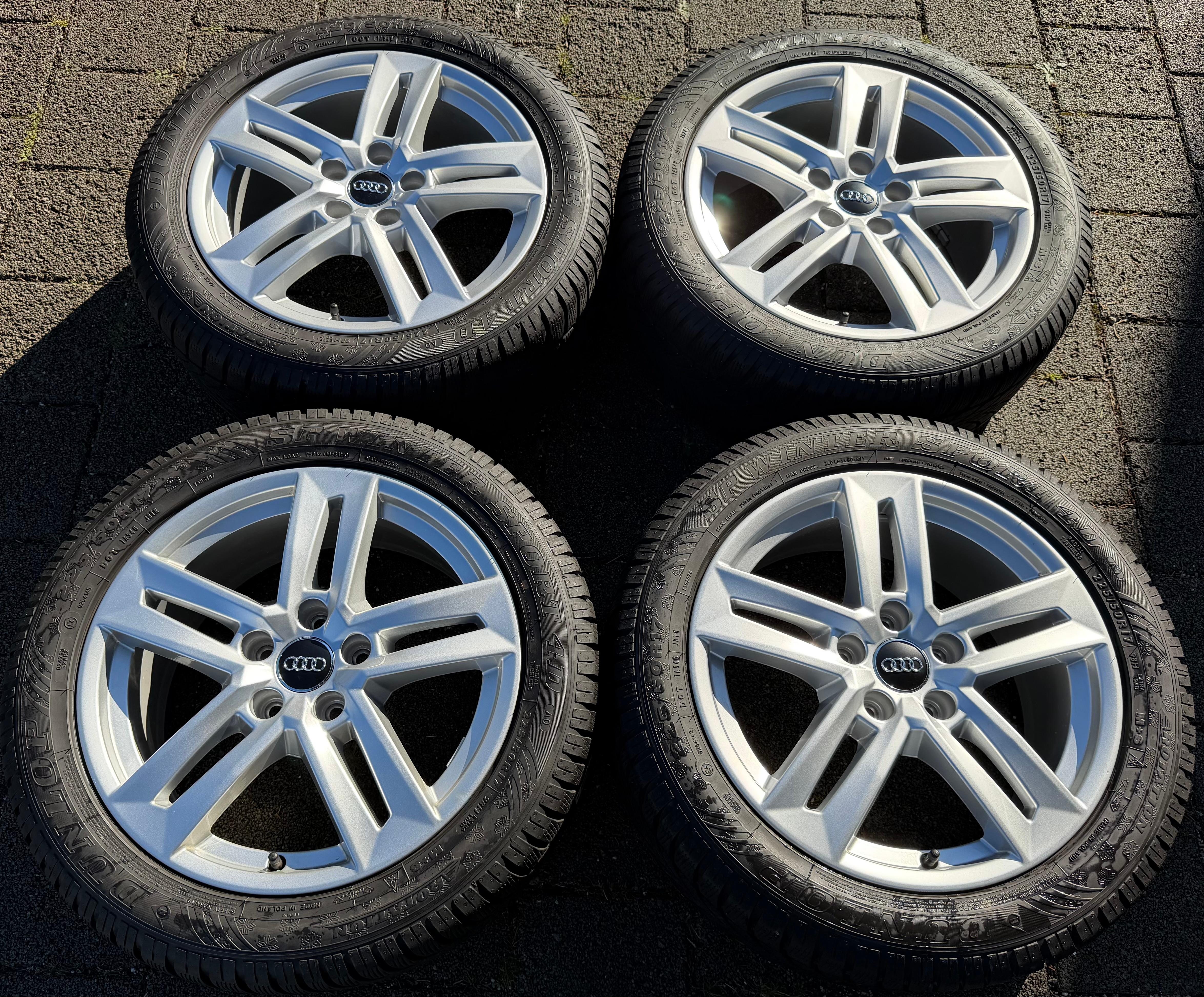4 Original 17" Alu Winterräder Audi A4 B9 8W 8W0601025P 225/50R17 98H Dunlop 2024