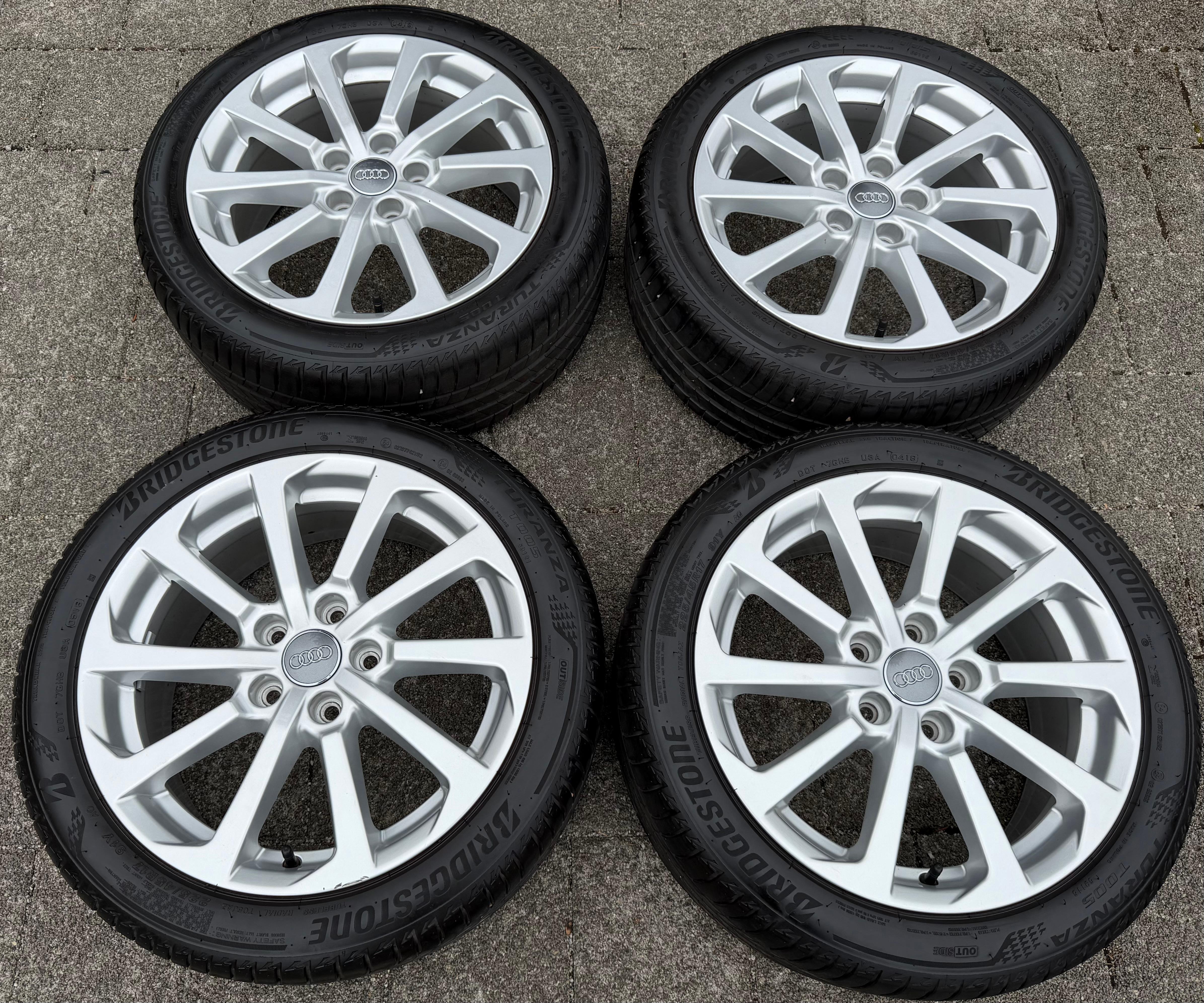4 Original 17" Alu Sommerräder Audi A3 S3 8V 8V0601025DM 225/45R17 91Y
