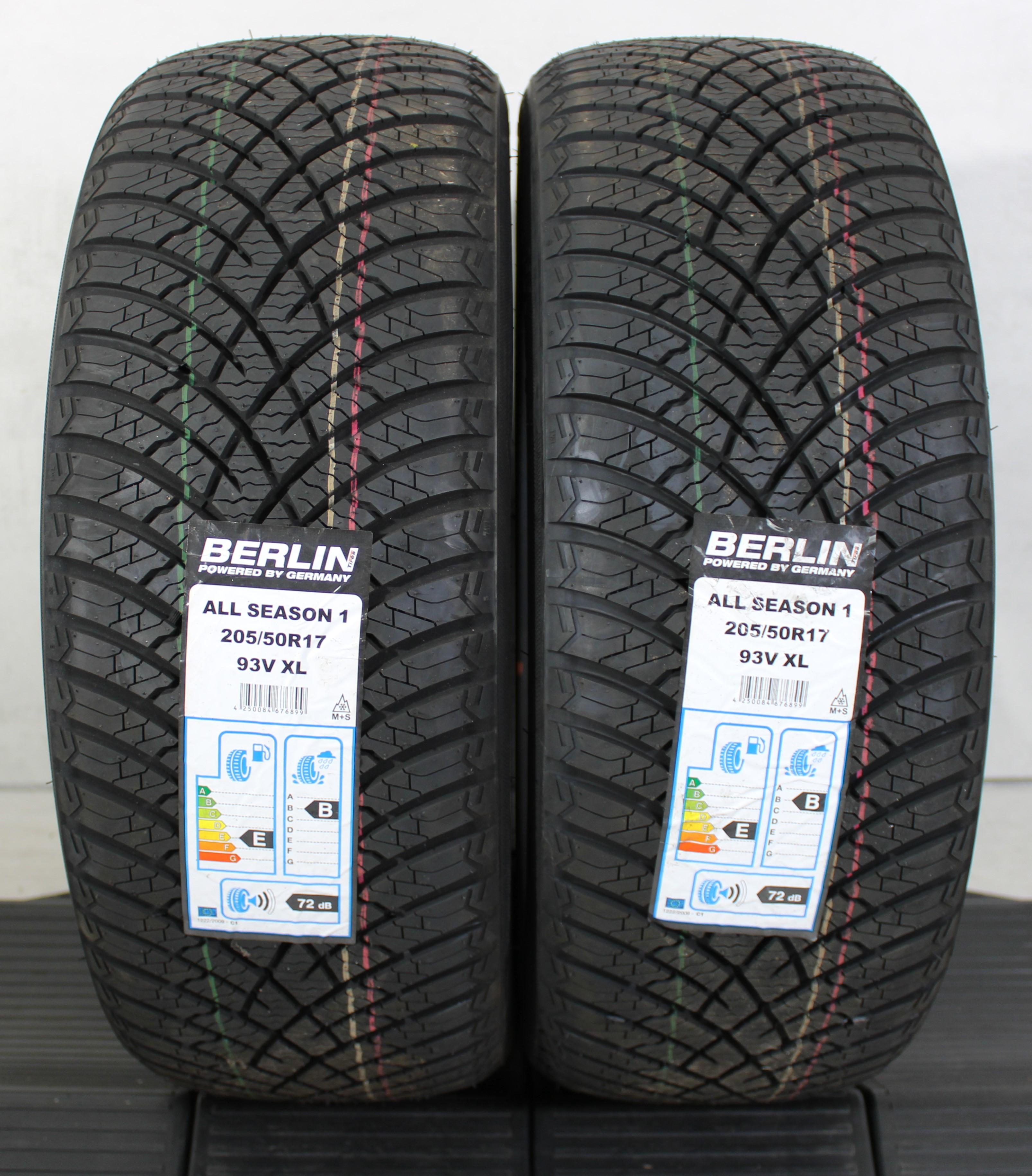 2 x 205/50R17 93V Pneus toutes saisons Berlin Tires All Season 1 NOUVEAU 2019
