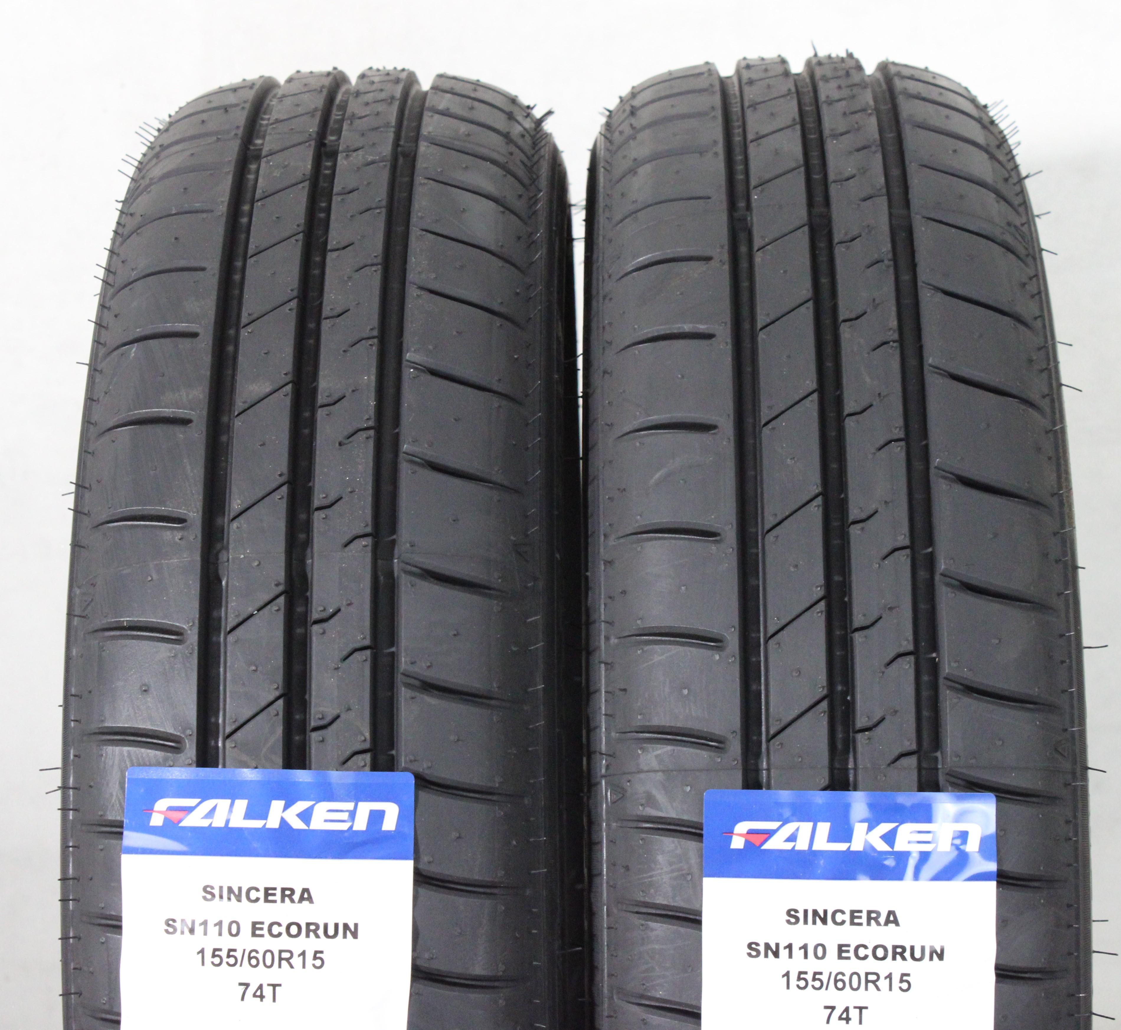 2 x 155/60R15 74T Sommerreifen Falken Sincera SN110 Ecorun 2024 NEU