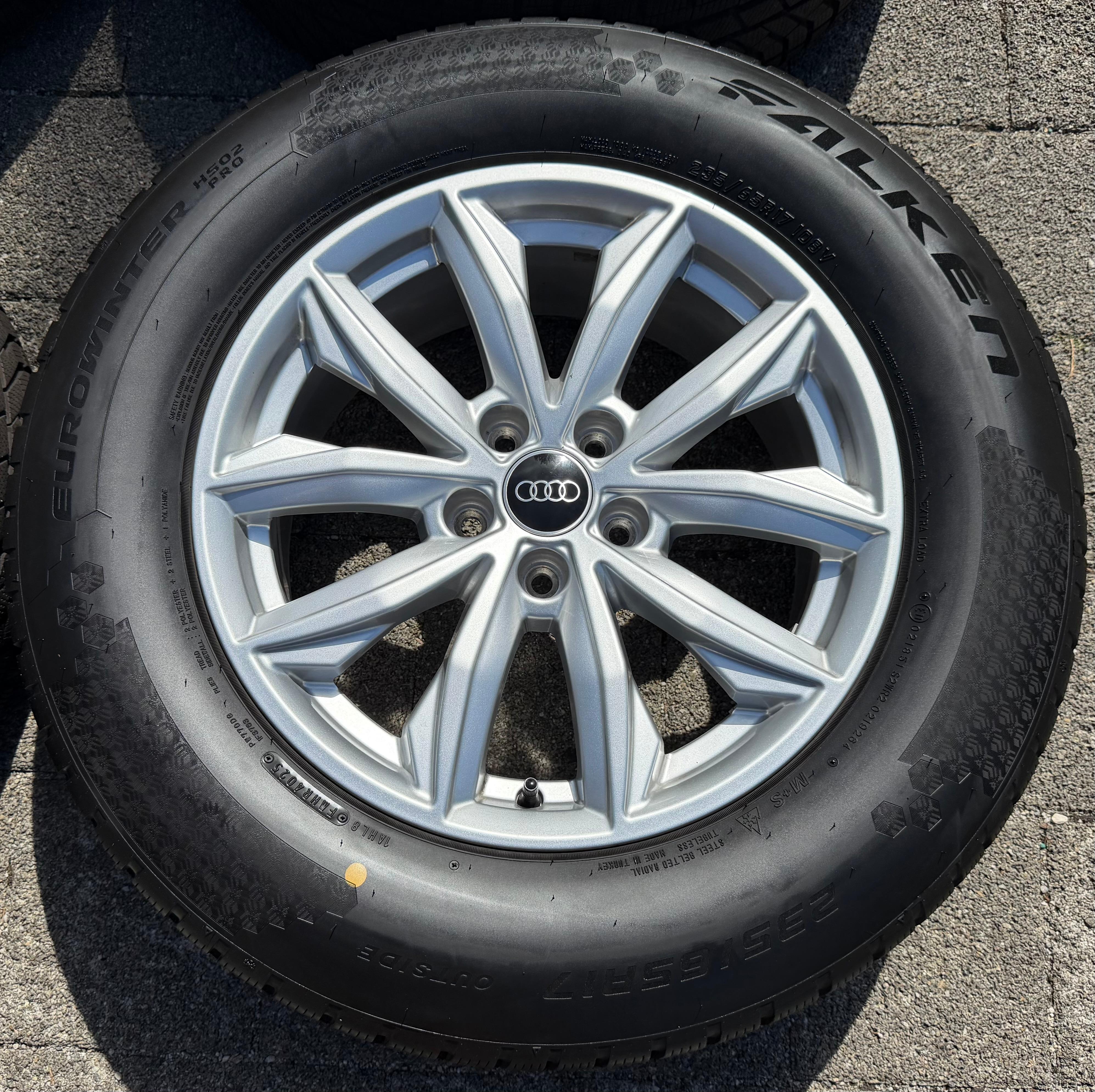4 Original 17" Alu Winterräder Audi Q5 FY 80A601025J 7x17 ET34 235/65R17 108V 2025