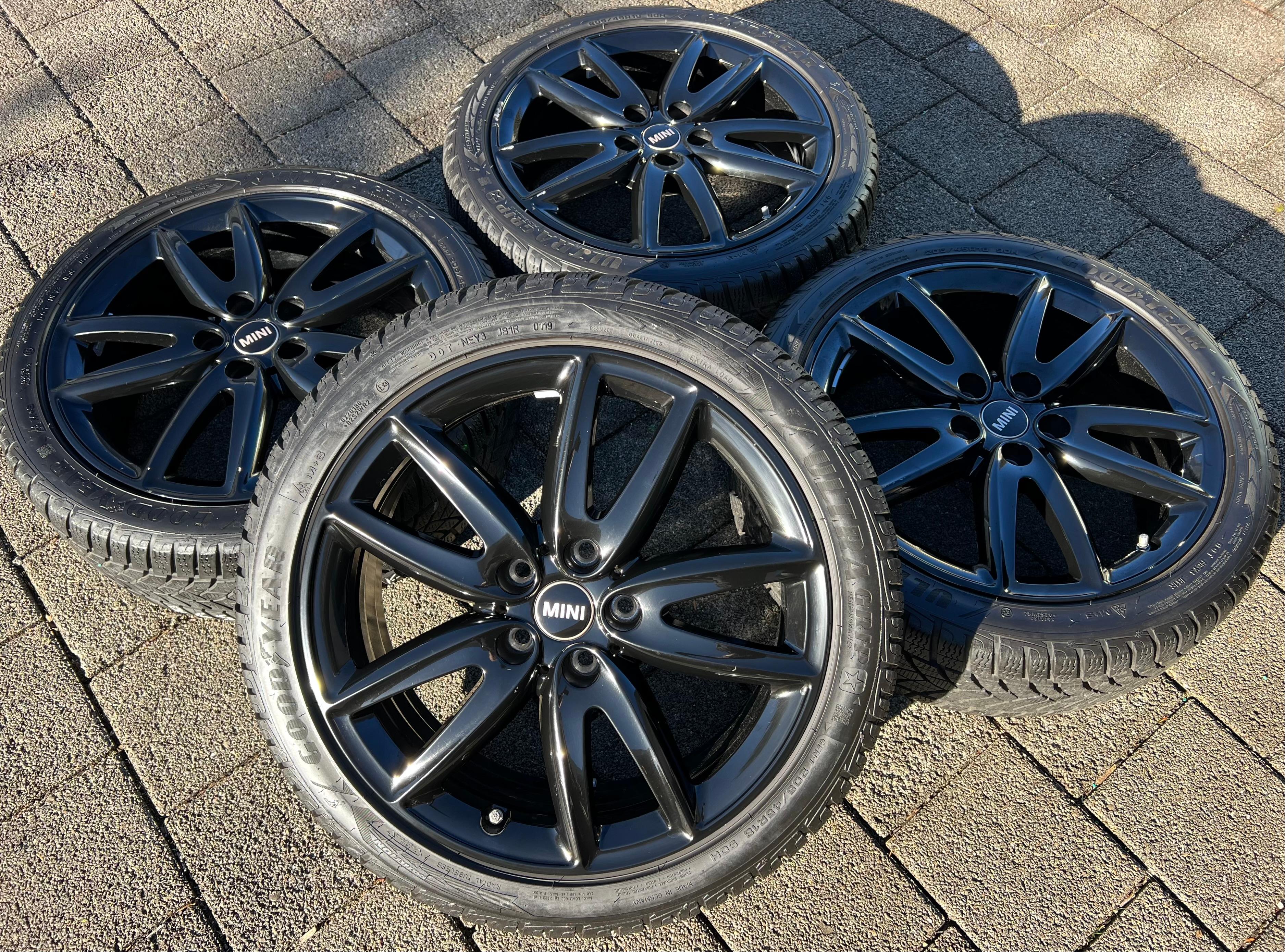 4 ORIGINELE 18" ALUMINIUM WINTERWIELEN MINI CLUBMAN F54 GRIP SPAAK 815 6887611 GRATIS VERZENDING
