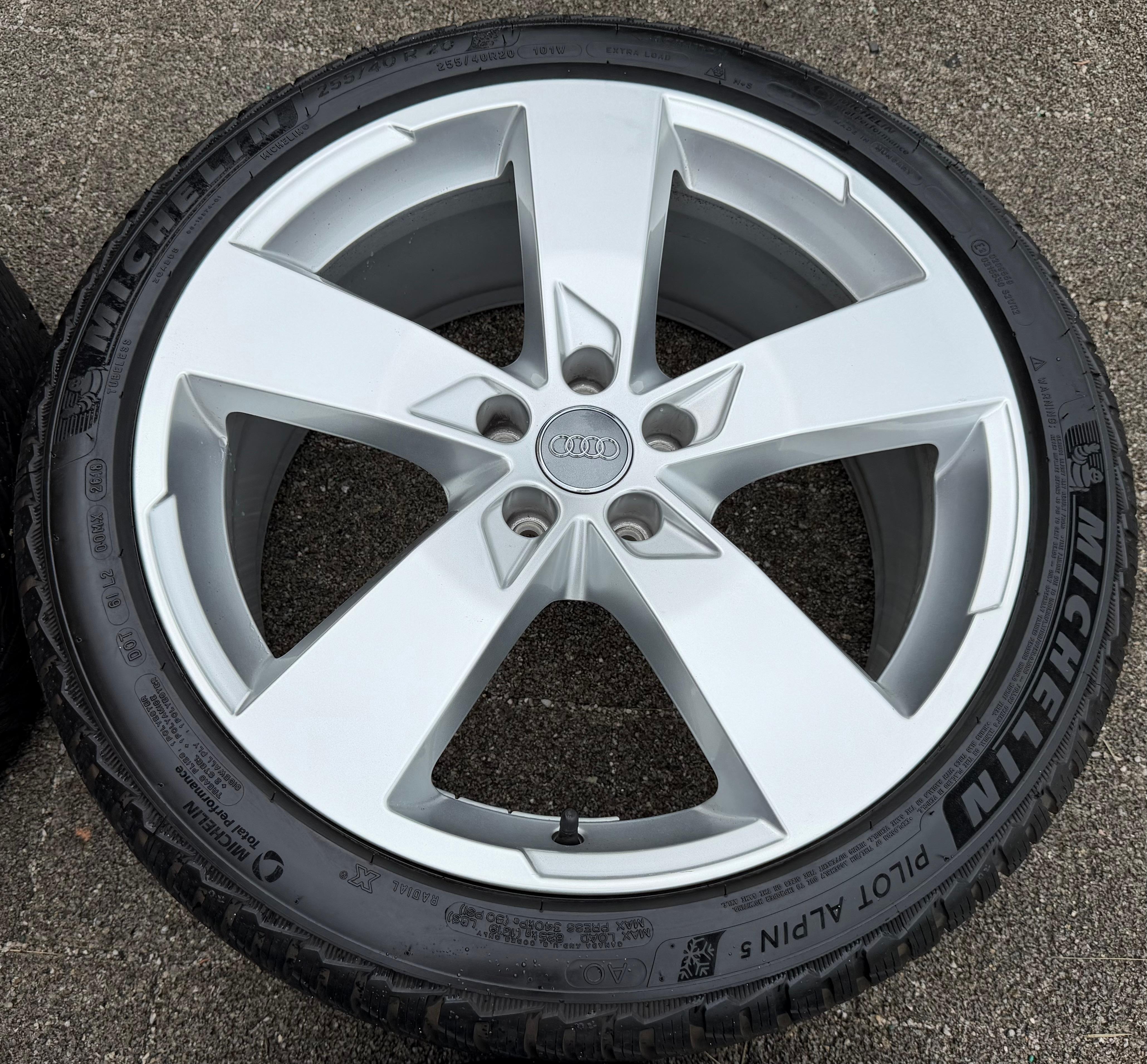 4 roues hiver complètes en aluminium d’origine 20" Audi A6 S6 C8 4K0601025K 255/40R20 101W Michelin Alpin