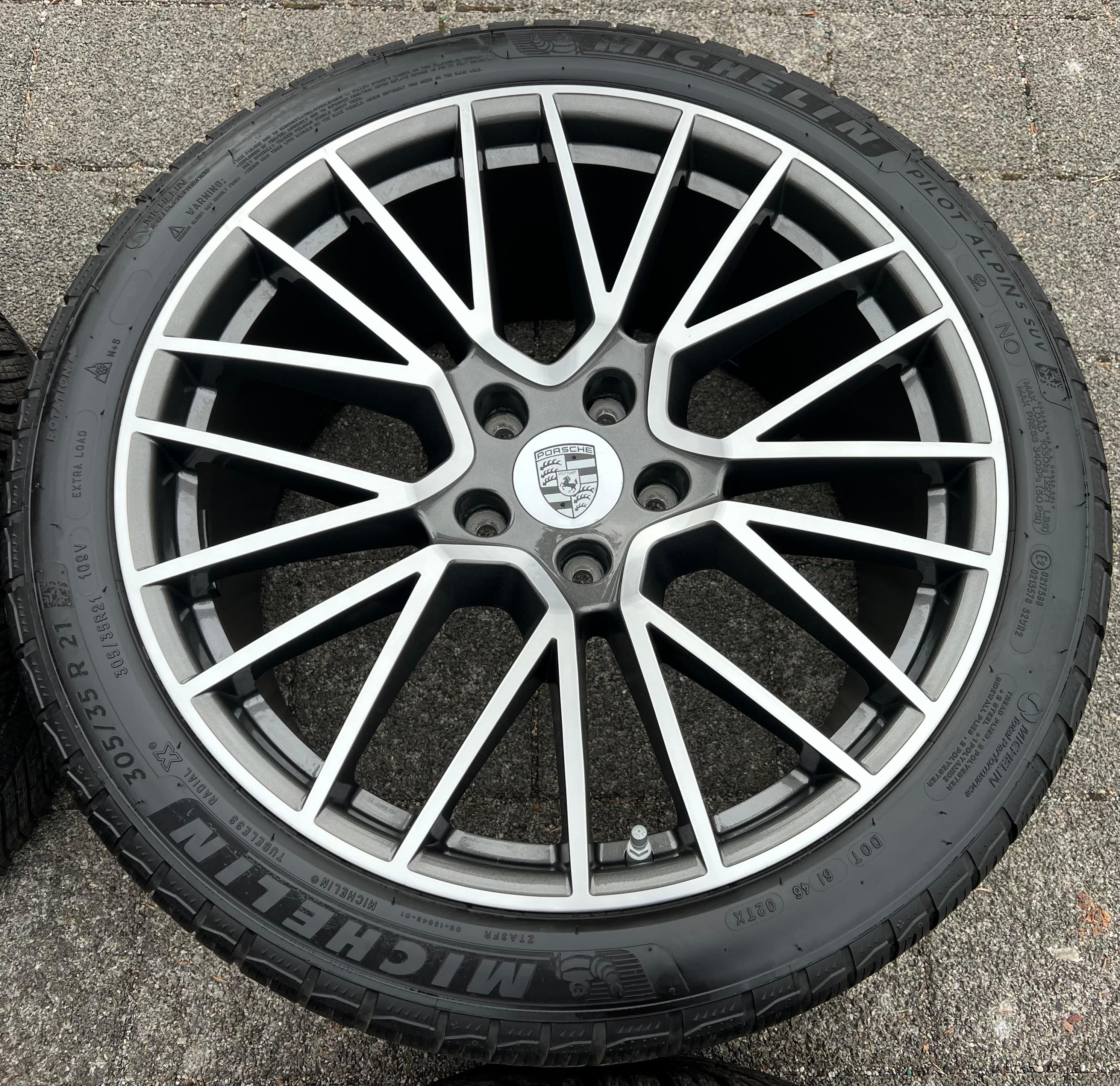 4 RUEDAS DE INVIERNO DE ALUMINIO ORIGINALES DE 21" PARA PORSCHE CAYENNE 9YA MICHELIN RDKS ENVÍO GRATUITO