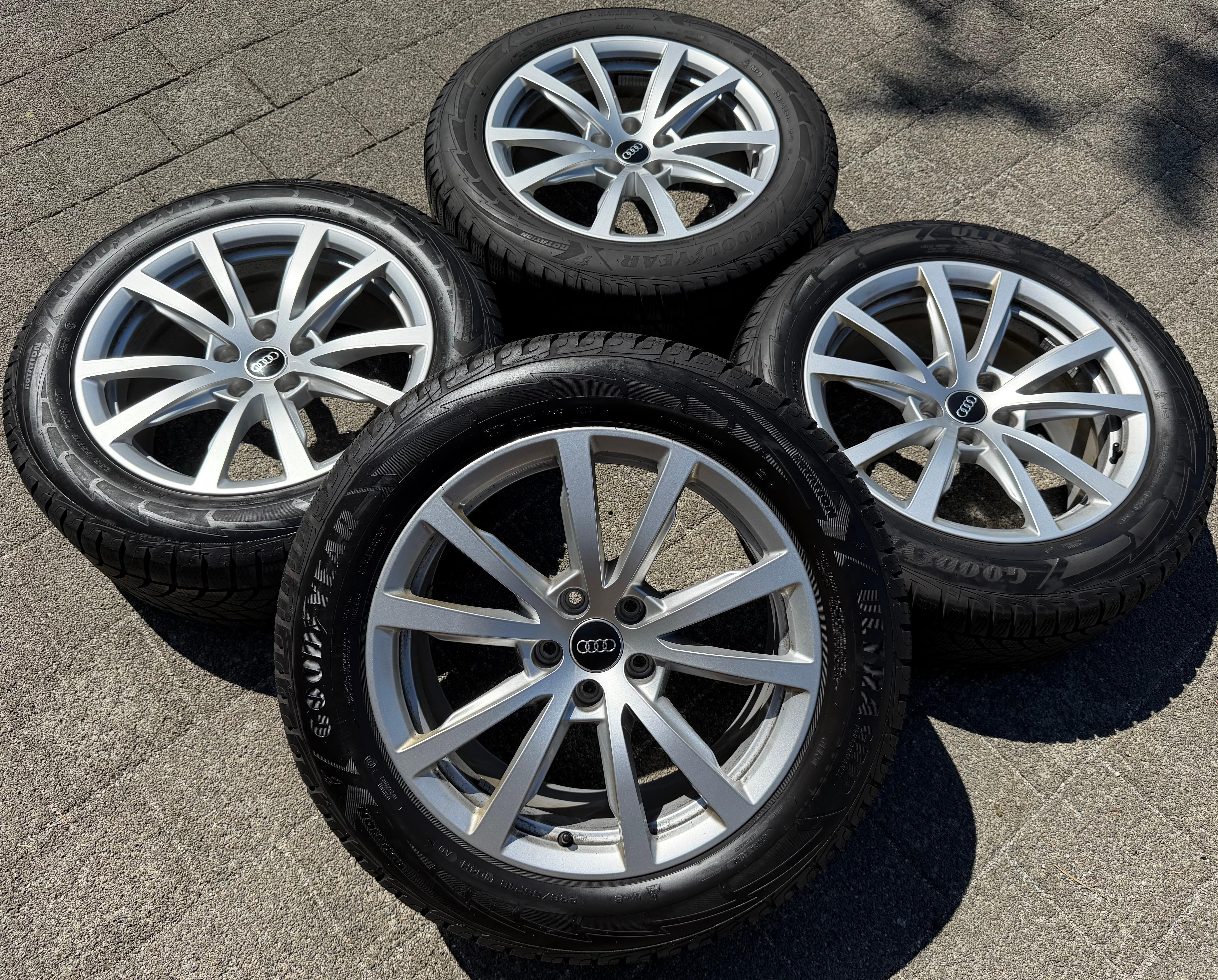 4 Original 18" Alu Winterräder Audi A8 4N 4N0601025A 235/55R18 104H Goodyear 2022