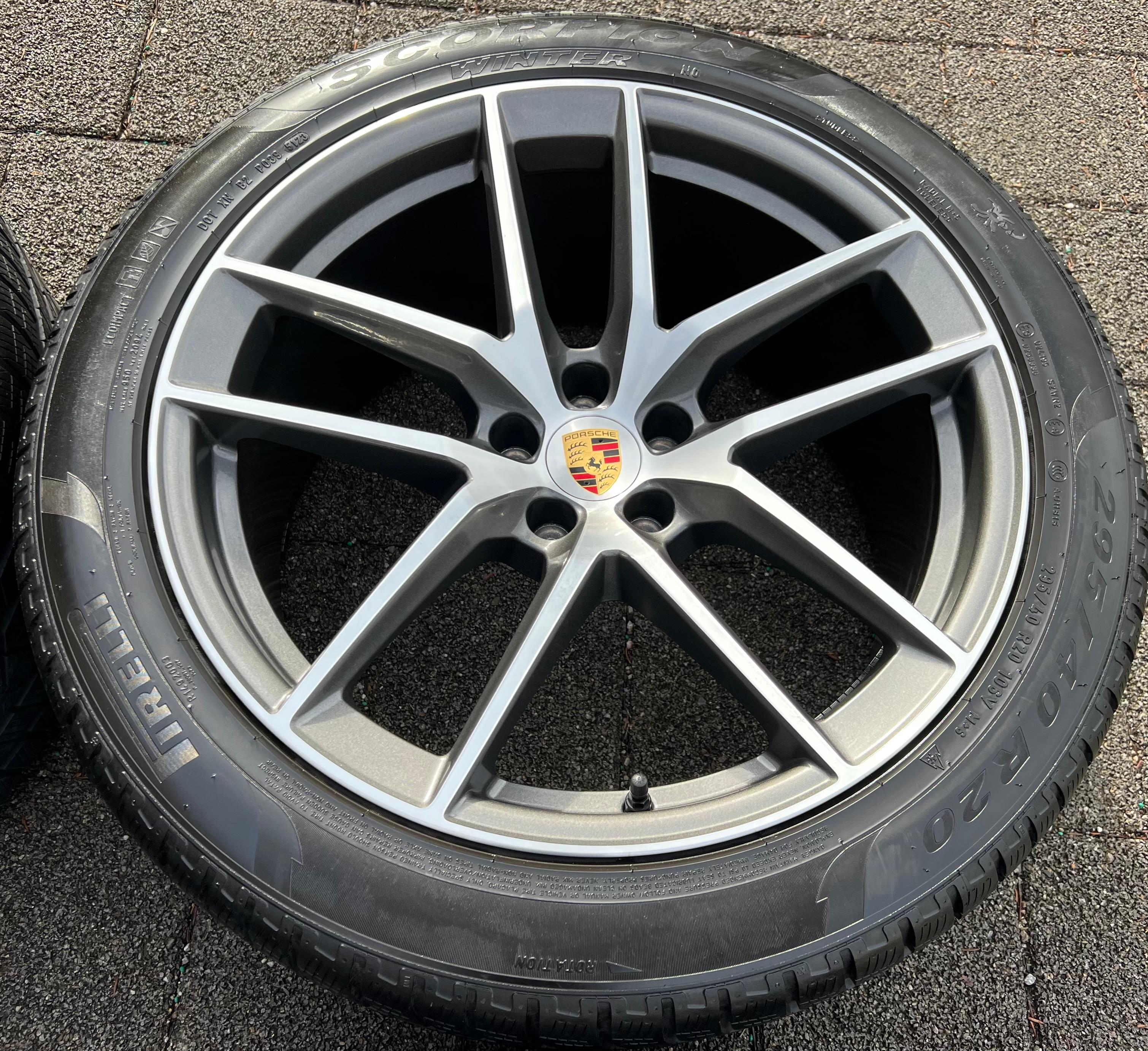 4 RUEDAS DE ALEACIÓN ORIGINALES DE 20" PARA INVIERNO PORSCHE MACAN 265/45R20 104V 295/40R20 106V RDKS