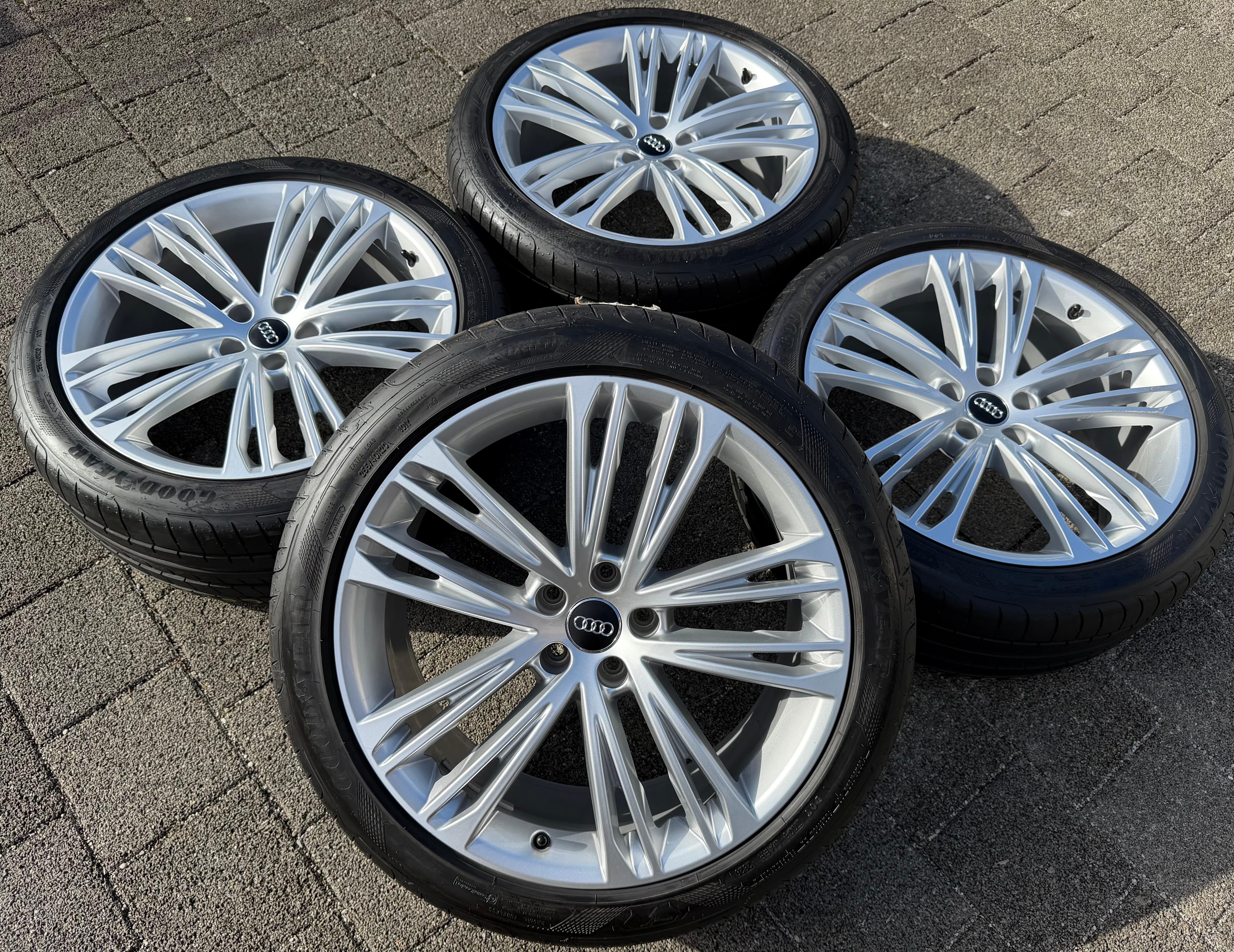4 ruote estive in lega originali da 20" Audi A7 S7 4K F2 4K8601025F 255/40R20 101Y Goodyear