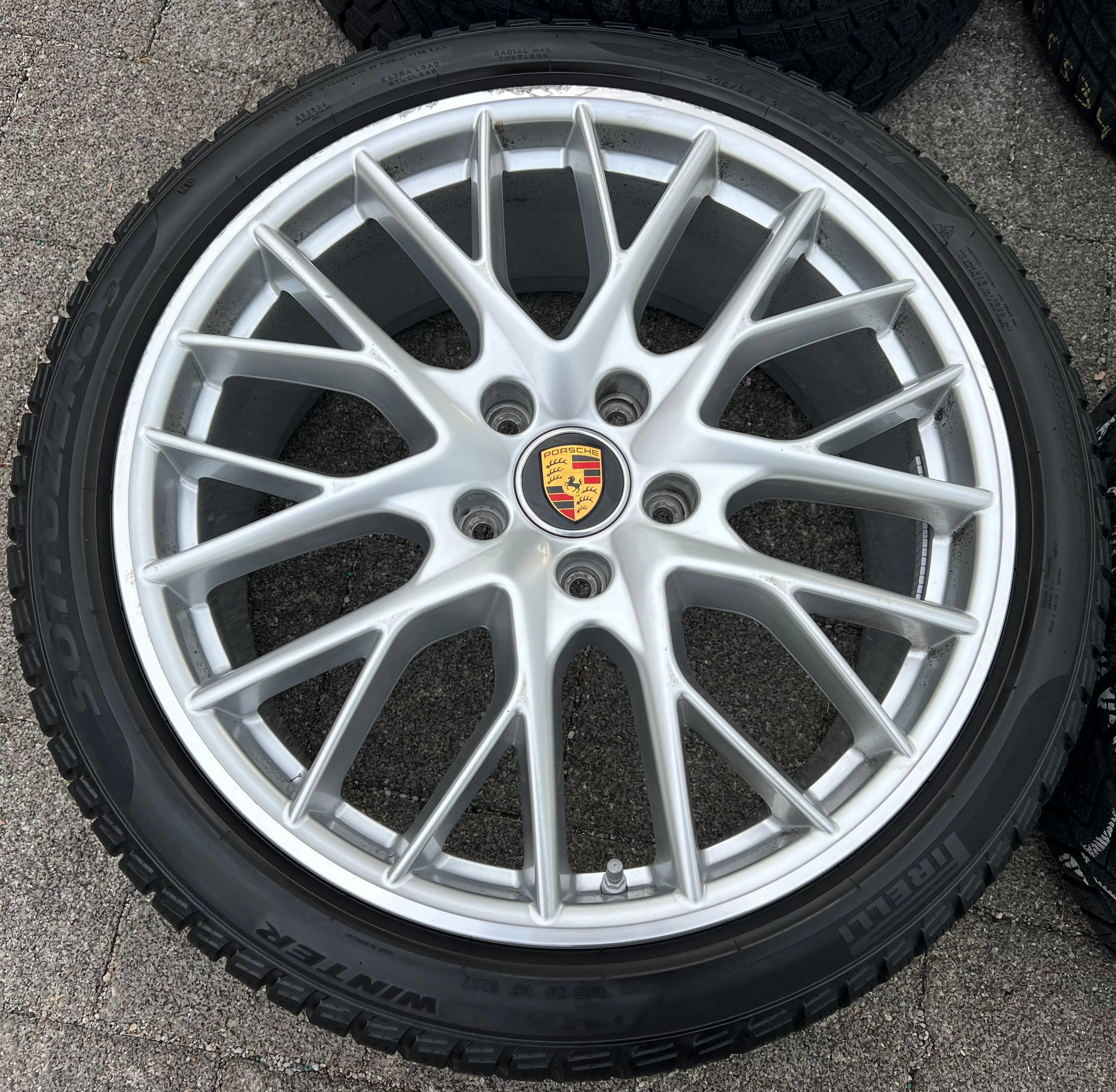 4 RUOTE IN LEGA ORIGINALI DA 21" INVERNALI PORSCHE PANAMERA 971 SPORT RAD 971601025D 971601025A