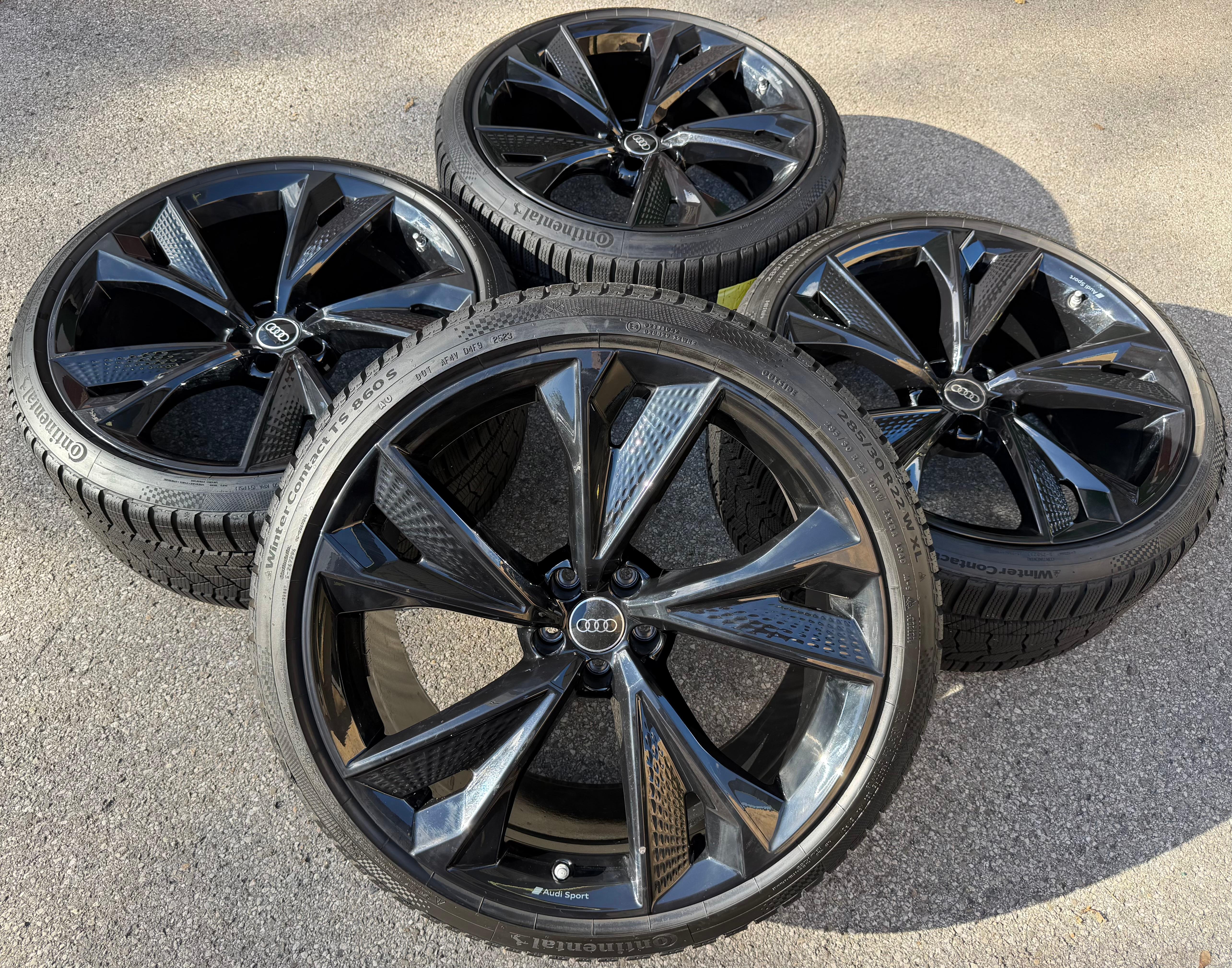 4 ruedas de invierno de aleación originales de 22" para Audi RS6 4K RS7 4K0601025BC 285/30R22 101W Continental