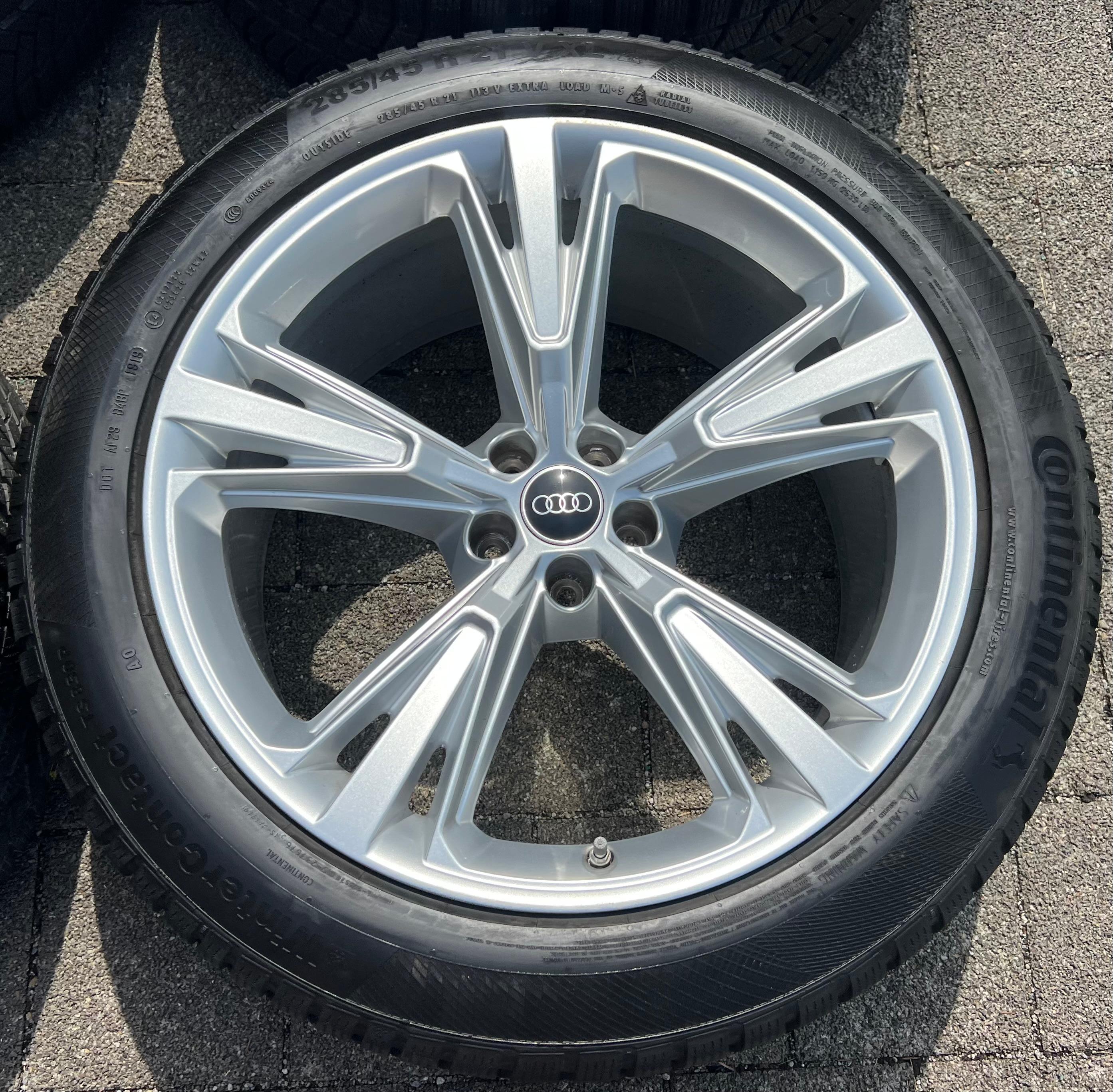 4 ORIGINAL 21" ALU WINTERRÄDER AUDI Q8 SQ8 4M 4M8601025H 285/45R21 113V CONTINENTAL FREIHAUS