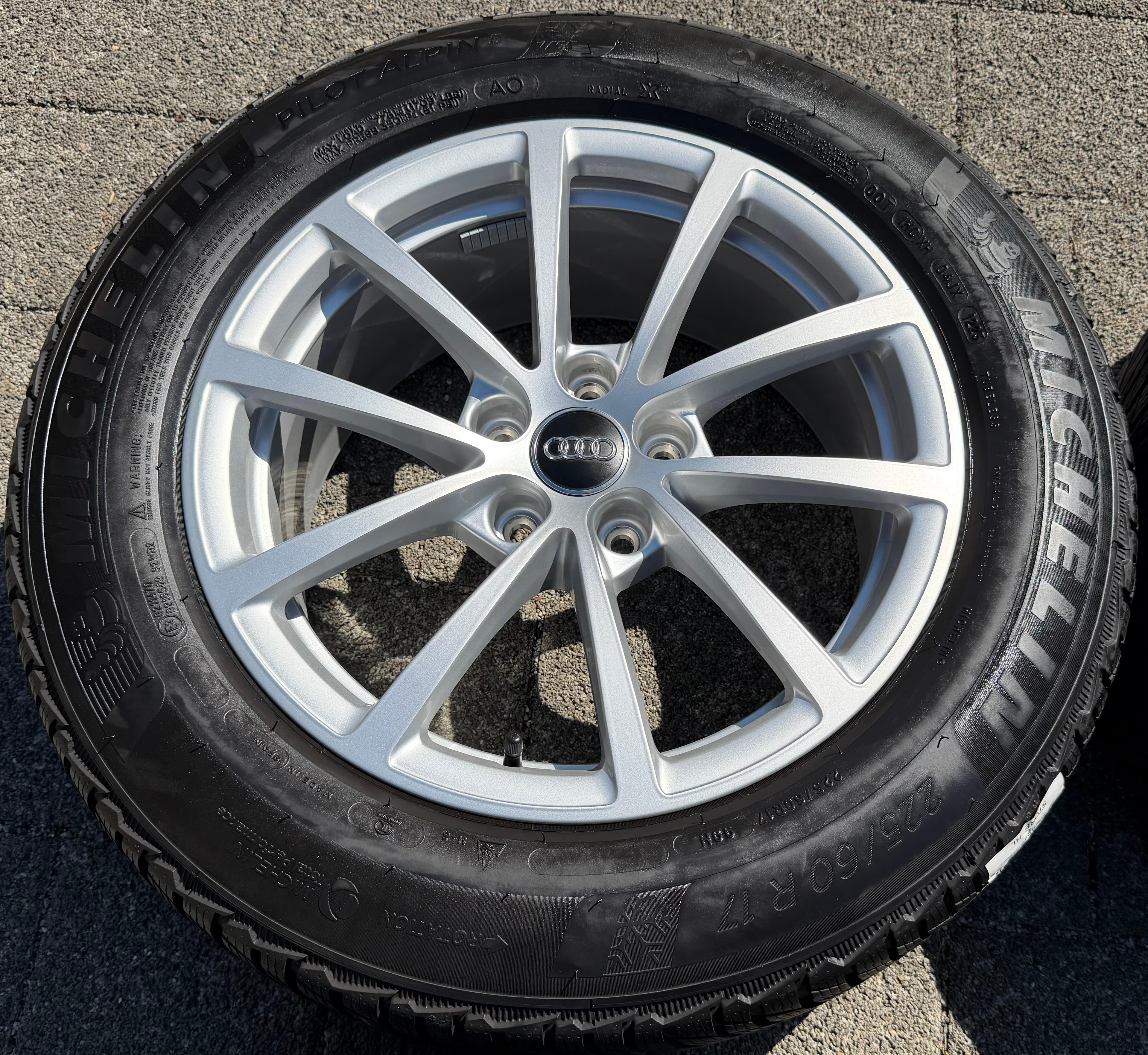 4 roues hiver complètes en aluminium d’origine 17" Audi A6 4K C8 F2 225/60R17 99H 4K0601025 Michelin