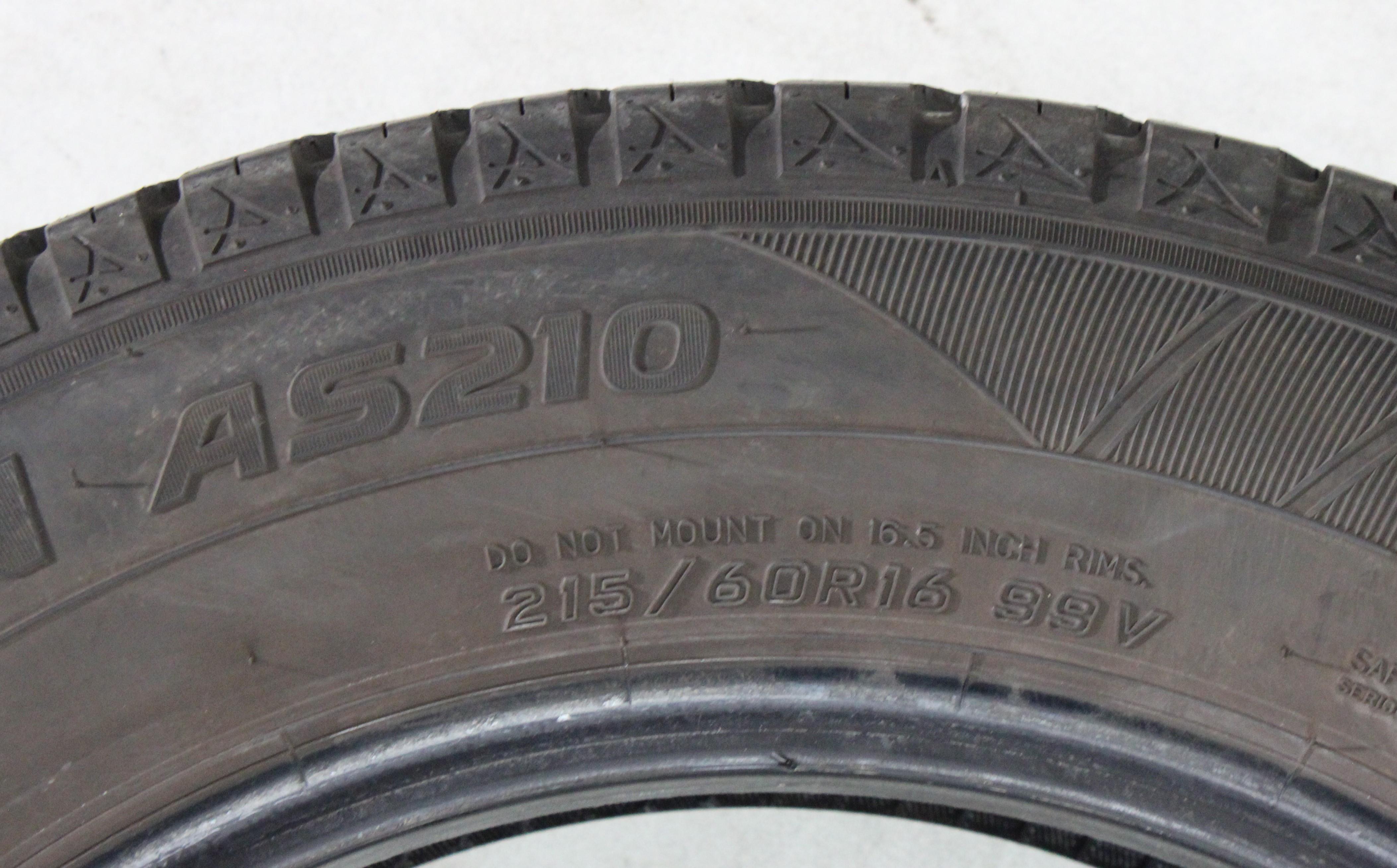 2 x 215/60R16 99V neumáticos para todas las estaciones Falken Euroall Season AS210 5,5 mm 2018 XL