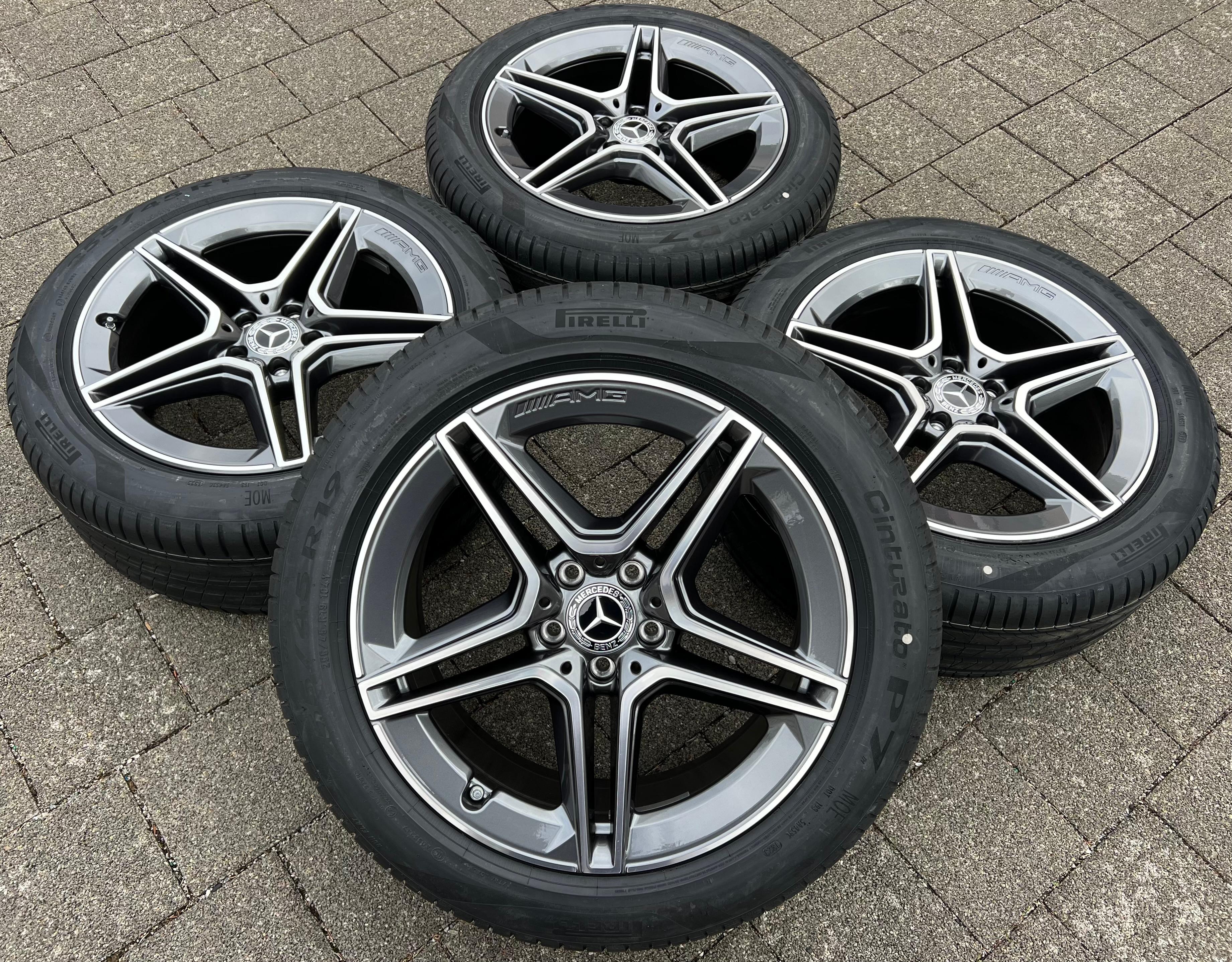 4 LLANTAS ORIGINALES DE VERANO DE ALUMINIO DE 19" MERCEDES S-CLASS W223 AMG A2234011300 2023 NUEVAS ENTREGA GRATUITA