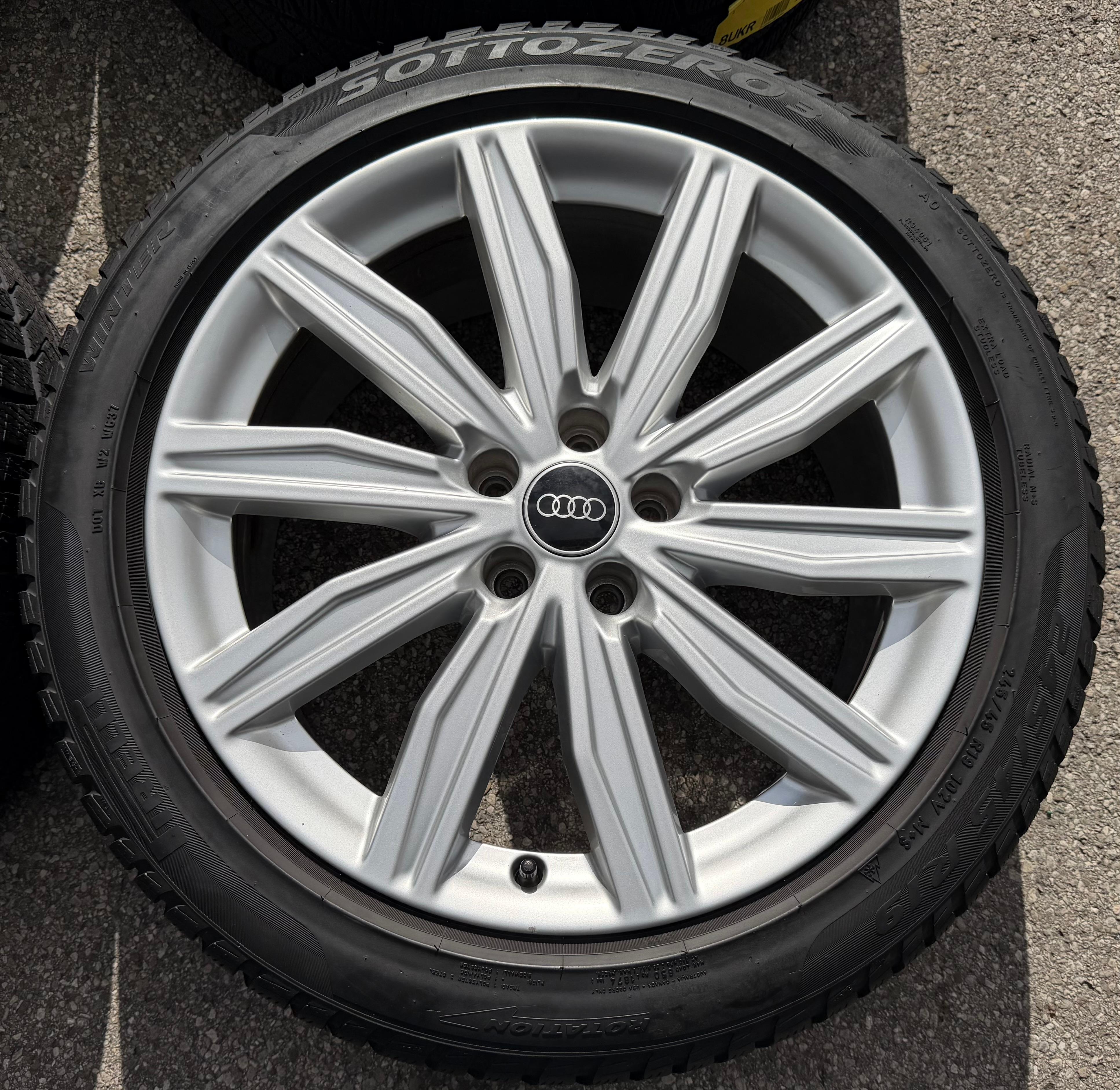4 ruote complete in lega originali da 19" per inverno Audi A6 S6 C8 4K 4K0601025M 245/45R19 102V Pirelli