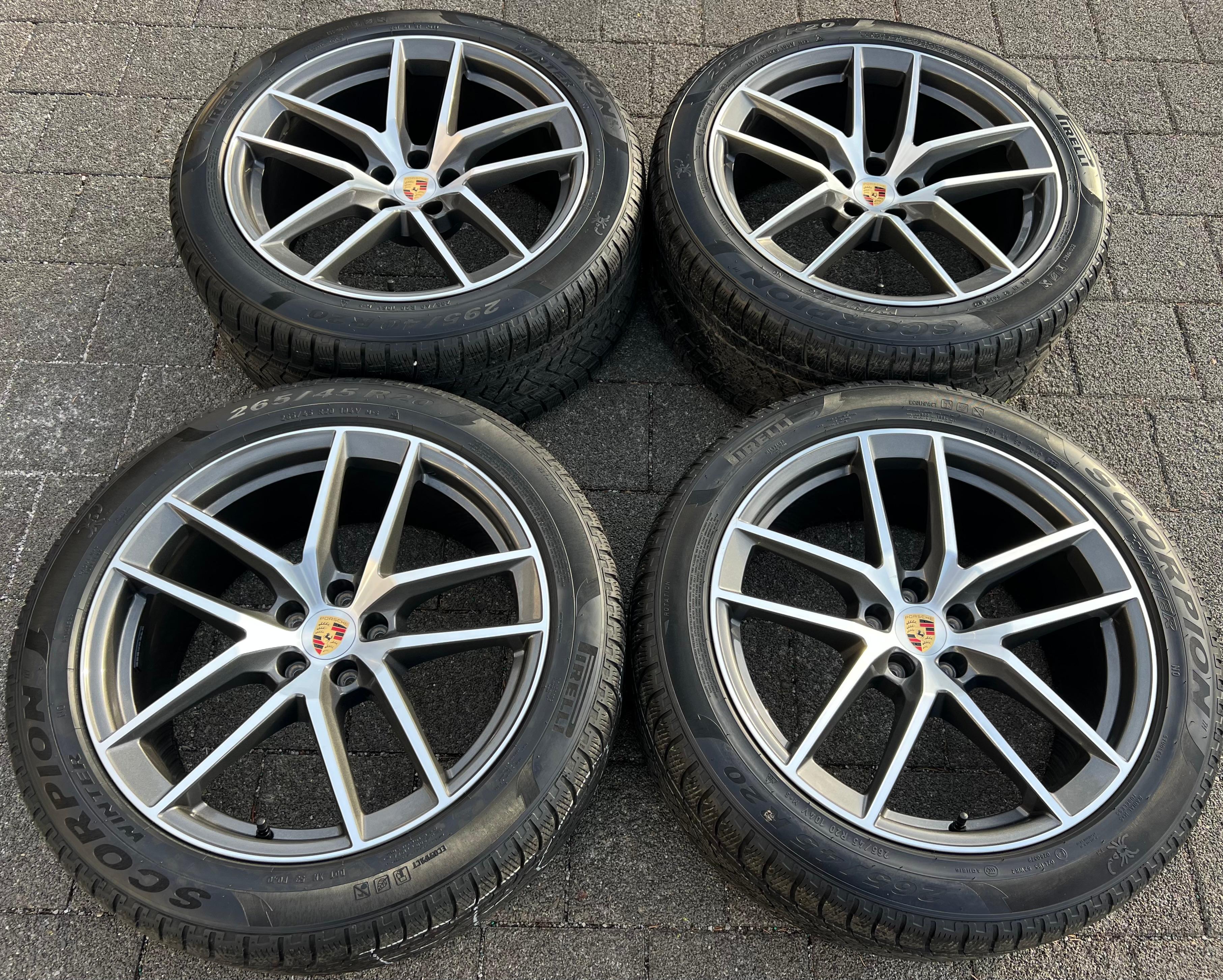 4 ORIGINAL 20" ALU WINTERRÄDER PORSCHE MACAN 265/45R20 104V 295/40R20 106V RDKS