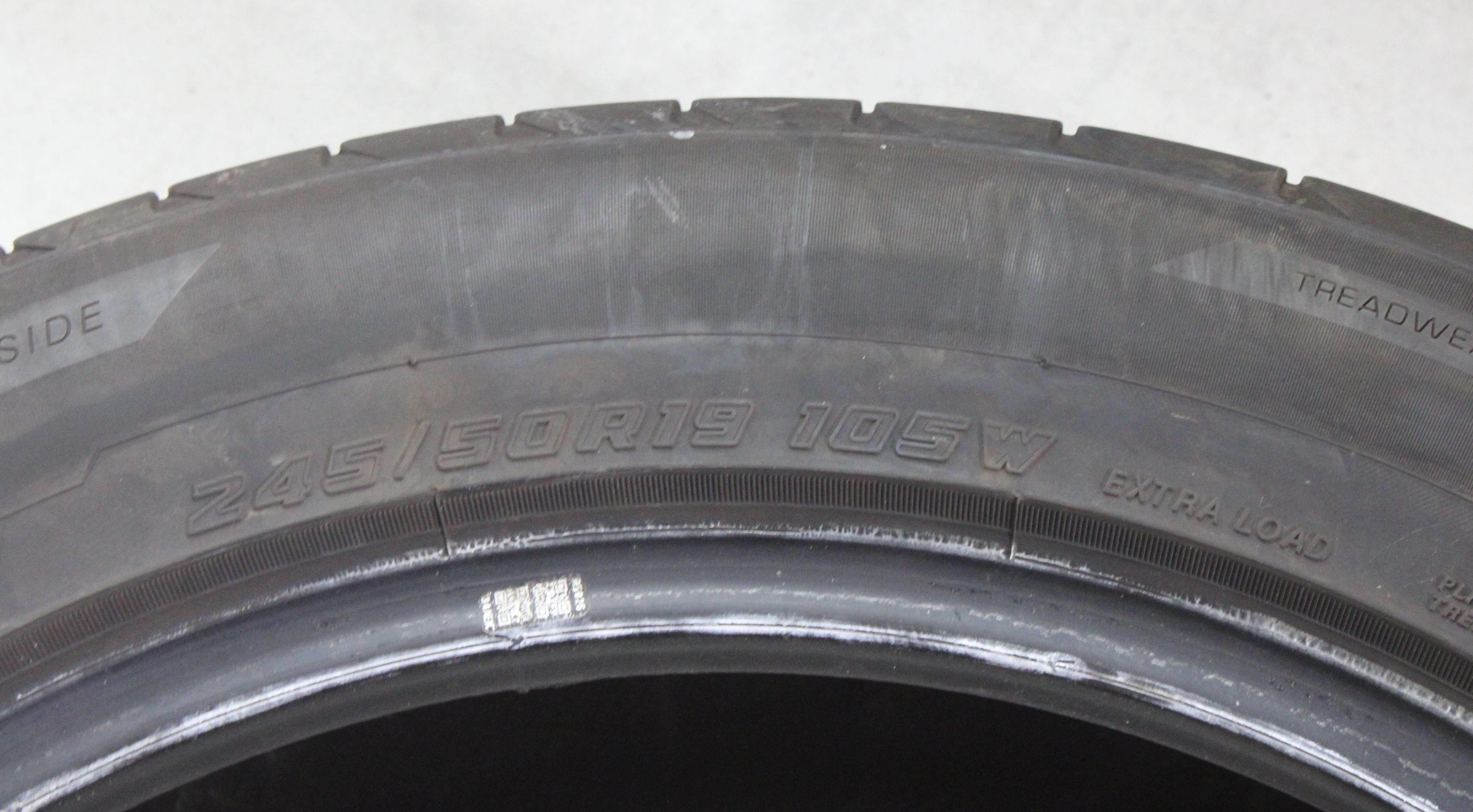 4 x 245/50R19 105W Sommerreifen Yokohama Advan Sport V107 * 5-6mm 2023 XL