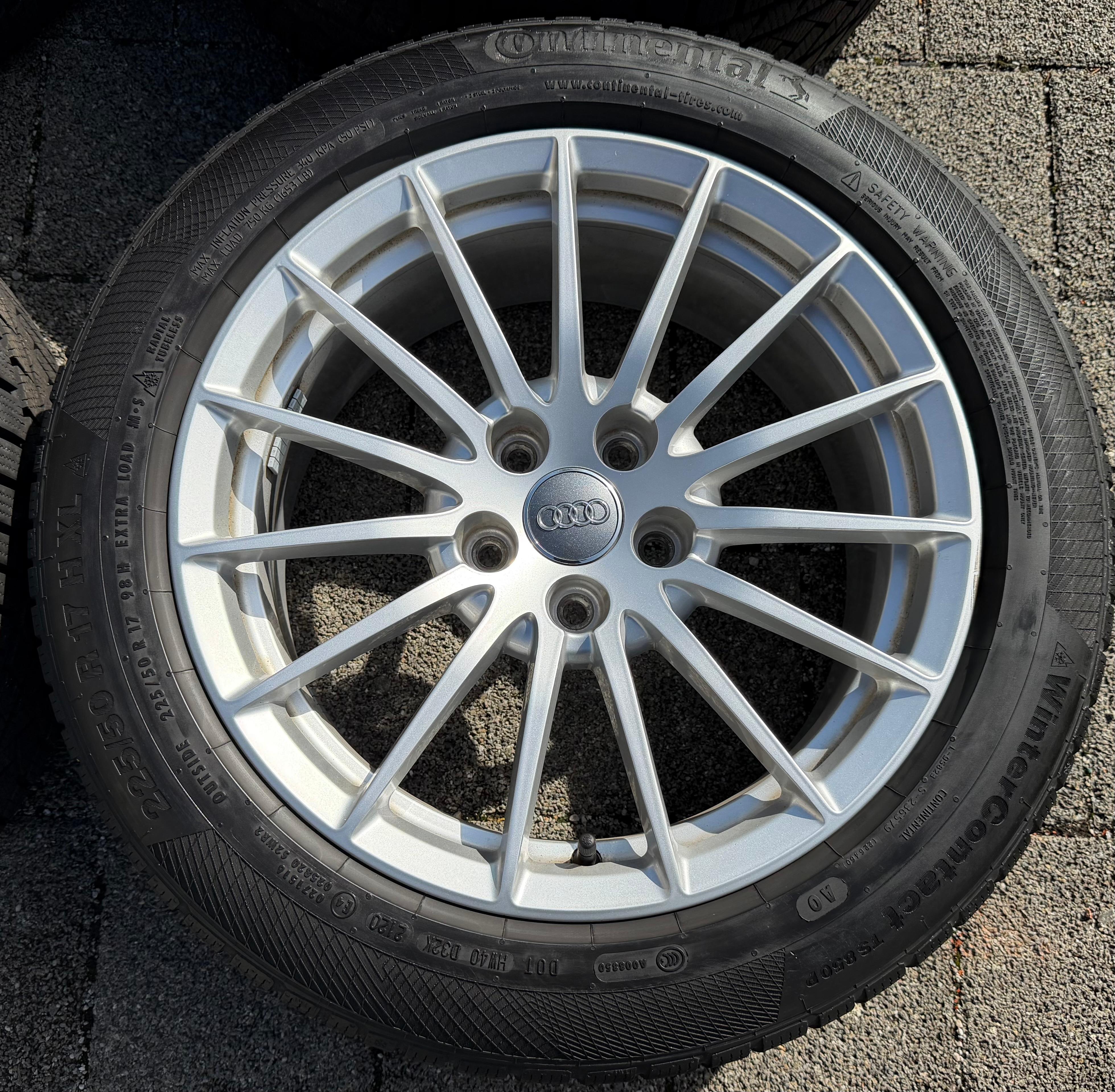 4 ORIGINAL 17" ALU WINTERRÄDER AUDI A5 F5 8W 225/50R17 98H 8W0601025AE CONTINENTAL