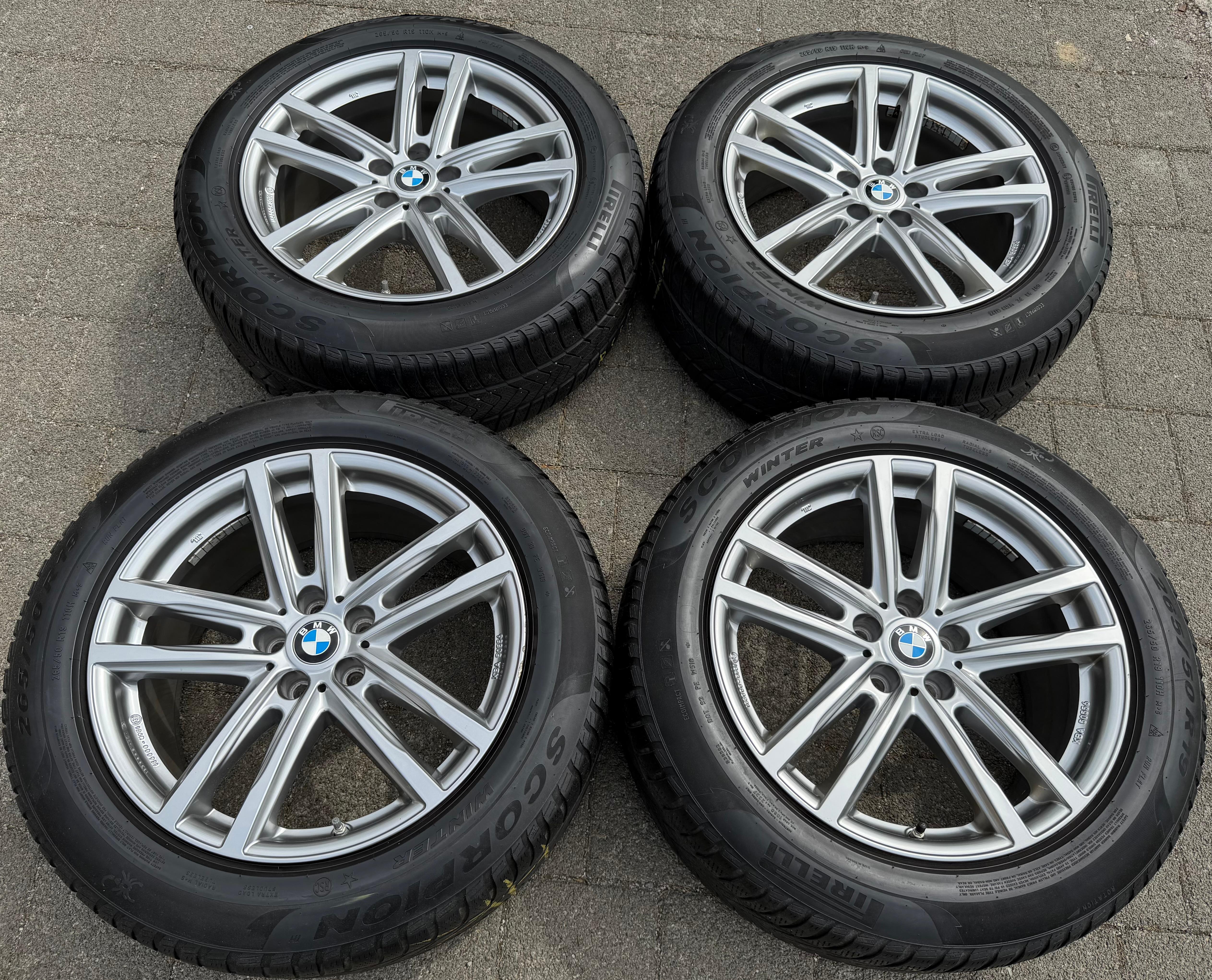 4 ALU 19" WINTERWIELEN BMW X5 G05 X6 G06 265/50R19 110H PIRELLI RUNFLAT RDKS