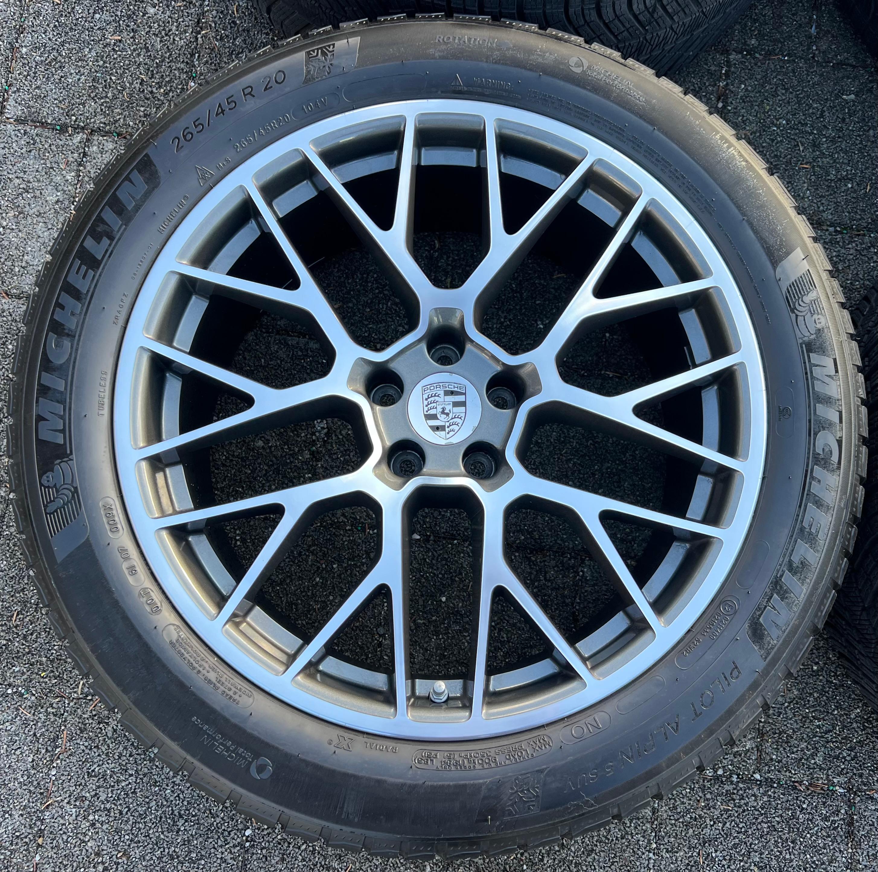 4 ORIGINAL 20" ALU WINTERRÄDER PORSCHE MACAN I & II RS SPYDER FELGEN MICHELIN