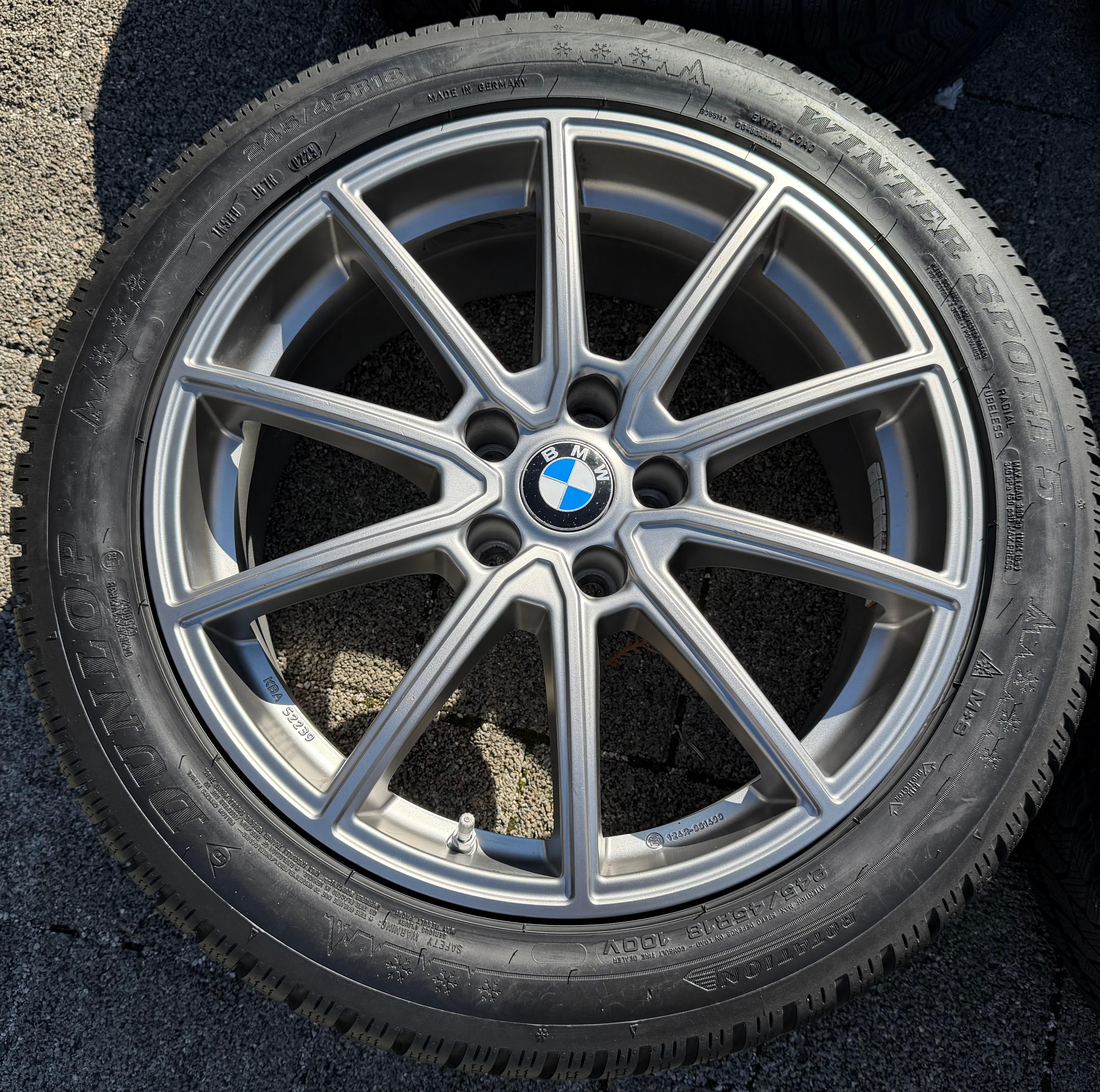 4 RUOTE IN LEGA DA 18" INVERNALI BMW SERIE 5 G30 G31 G5K G5L i4 G4C G26 245/45R18 100V