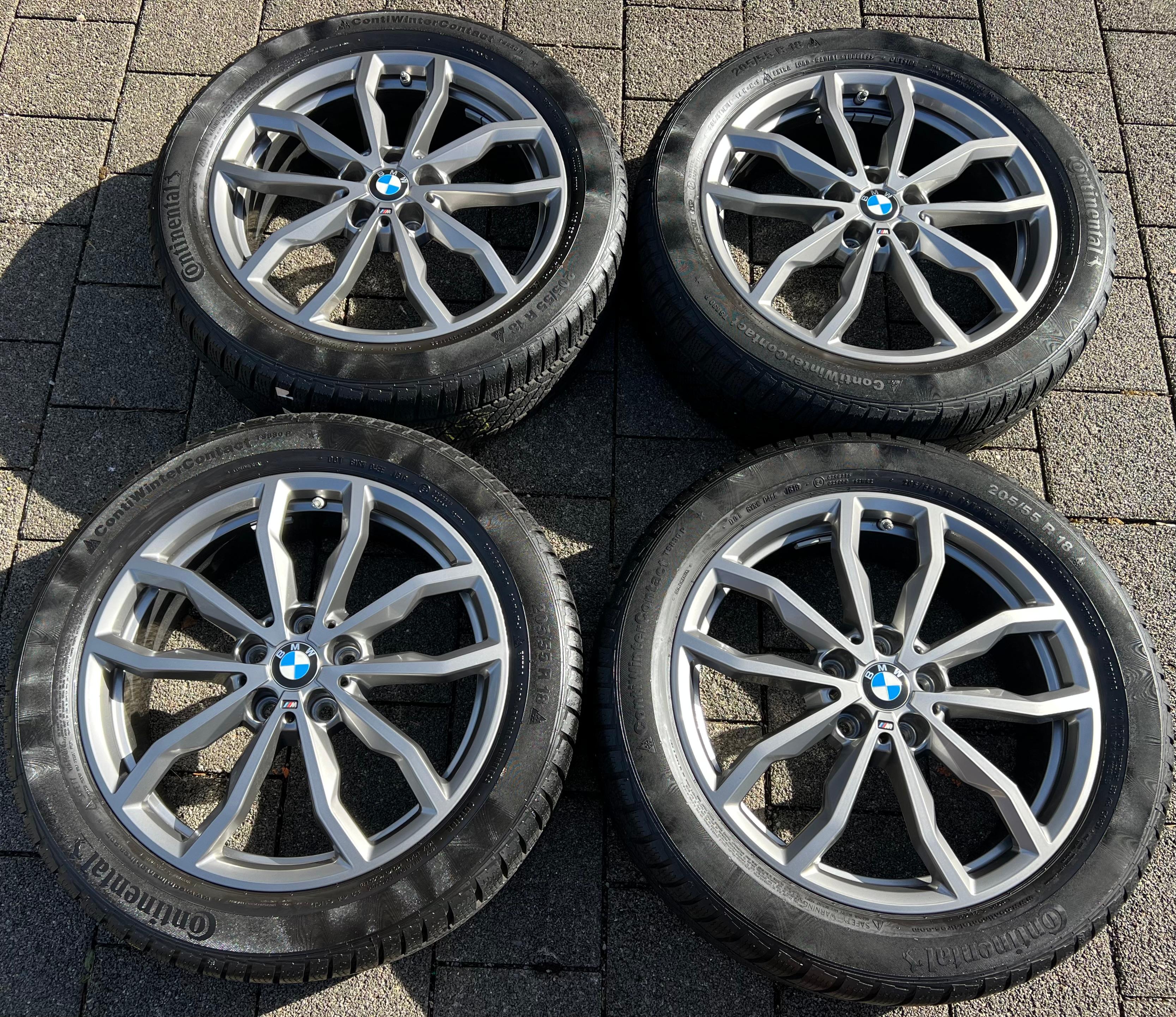 4 ORIGINELE 18" ALUMINIUM WINTERWIELEN BMW X1 F48 X2 F39 STYLING M711 205/55R18 96H RDKS