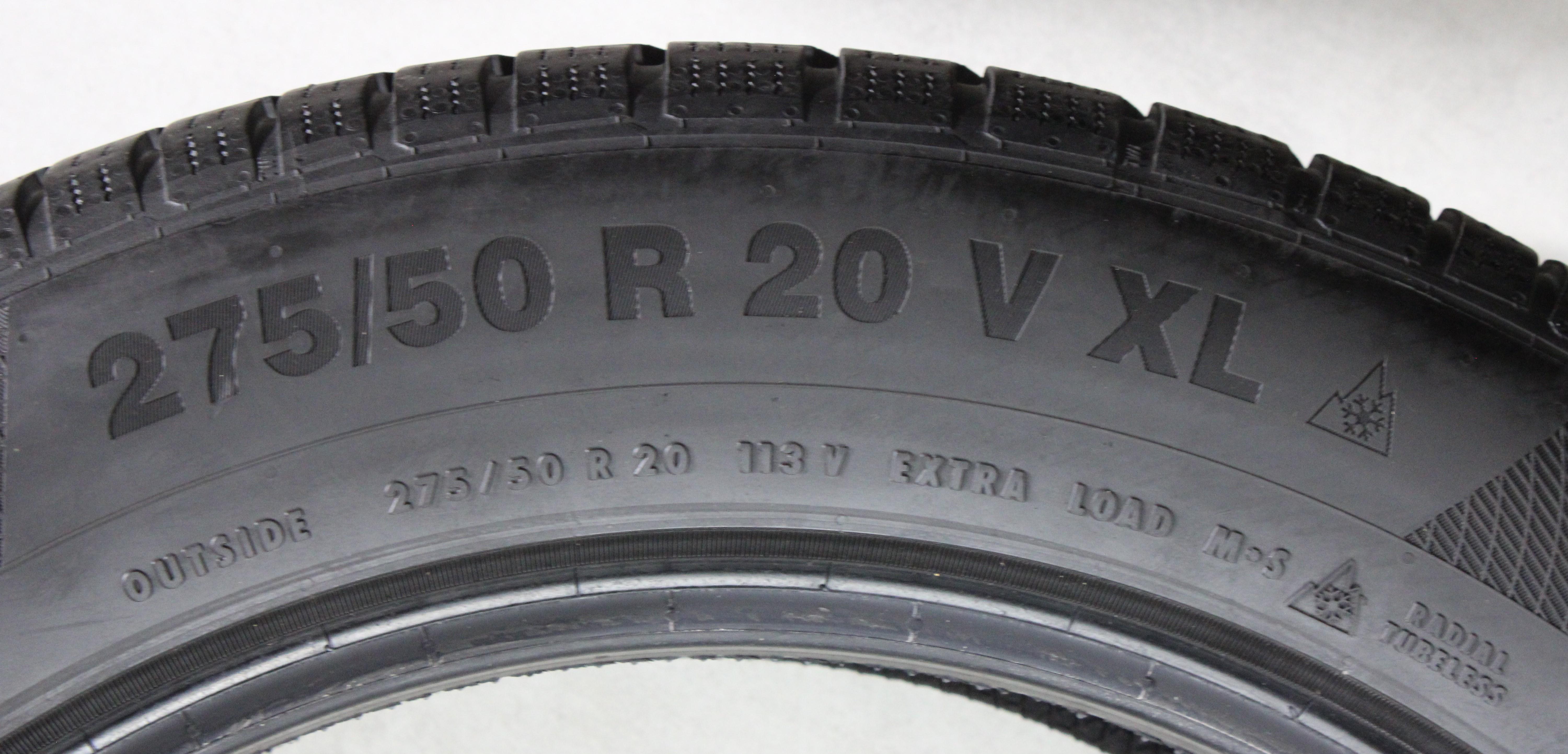 4 x 275/50R20 113V Winterreifen Continental Winter Contact TS850P MO 2x4,5-5mm/1x5-5,5mm/1x6-6,5mm 2022 XL