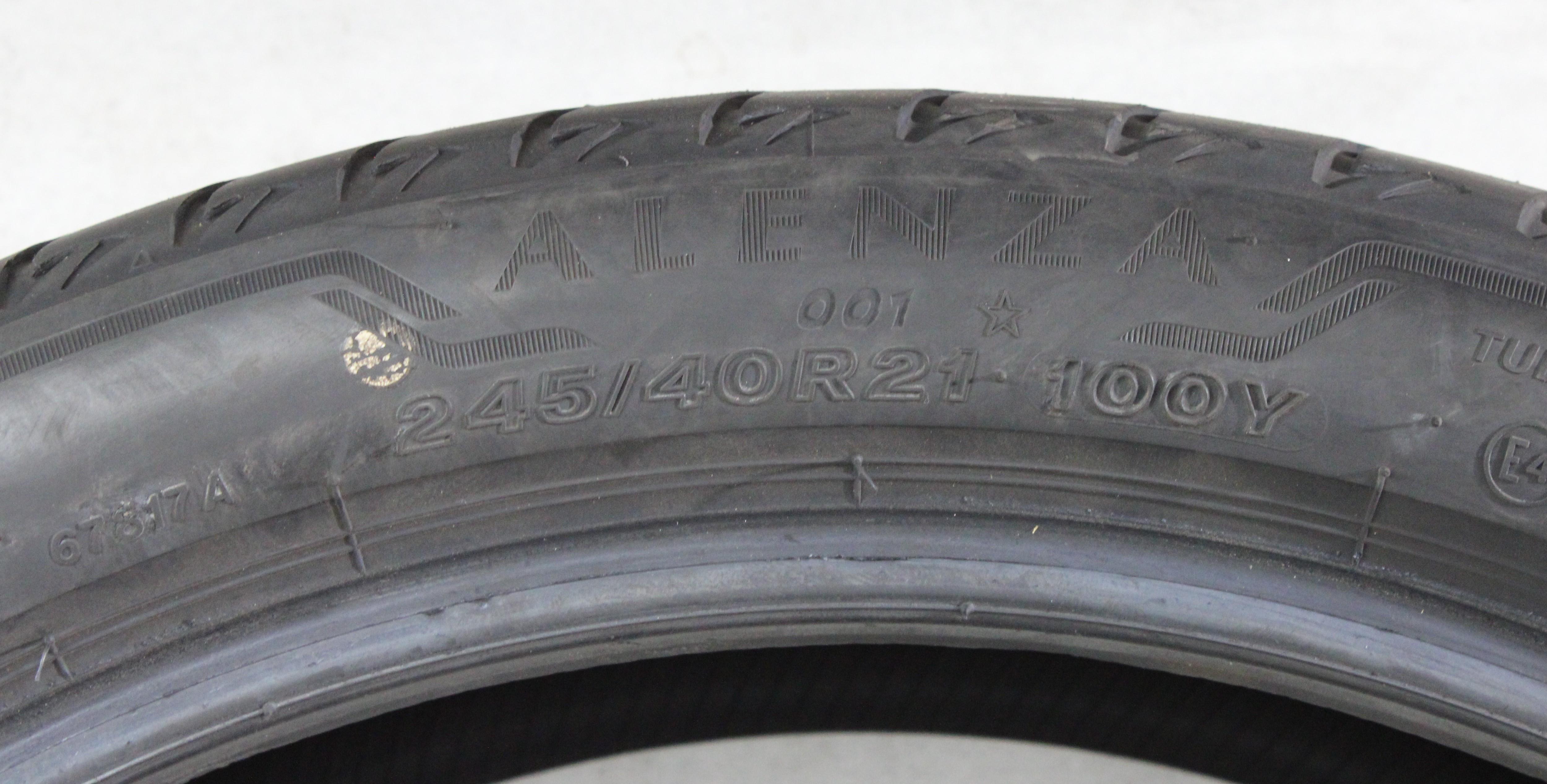 2 x 245/40R21 100Y Sommerreifen Bridgestone Alenza 001* Runflat 5-5,5mm 2021
