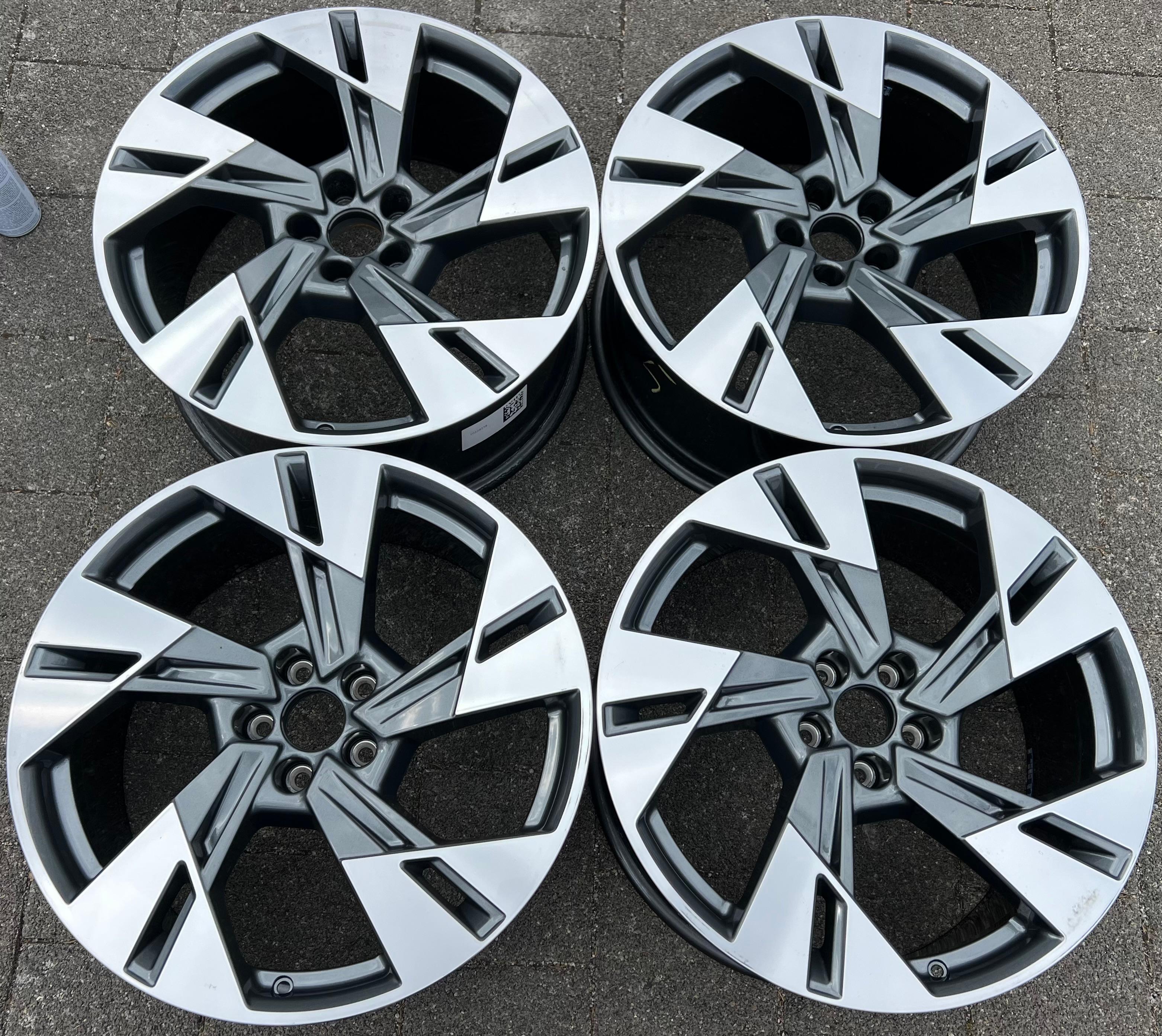 4 ORIGINAL 20" ALUMINIUM WHEELS AUDI E-TRON 4KE 9x20 ET38 4KE601025T FREIHAUS