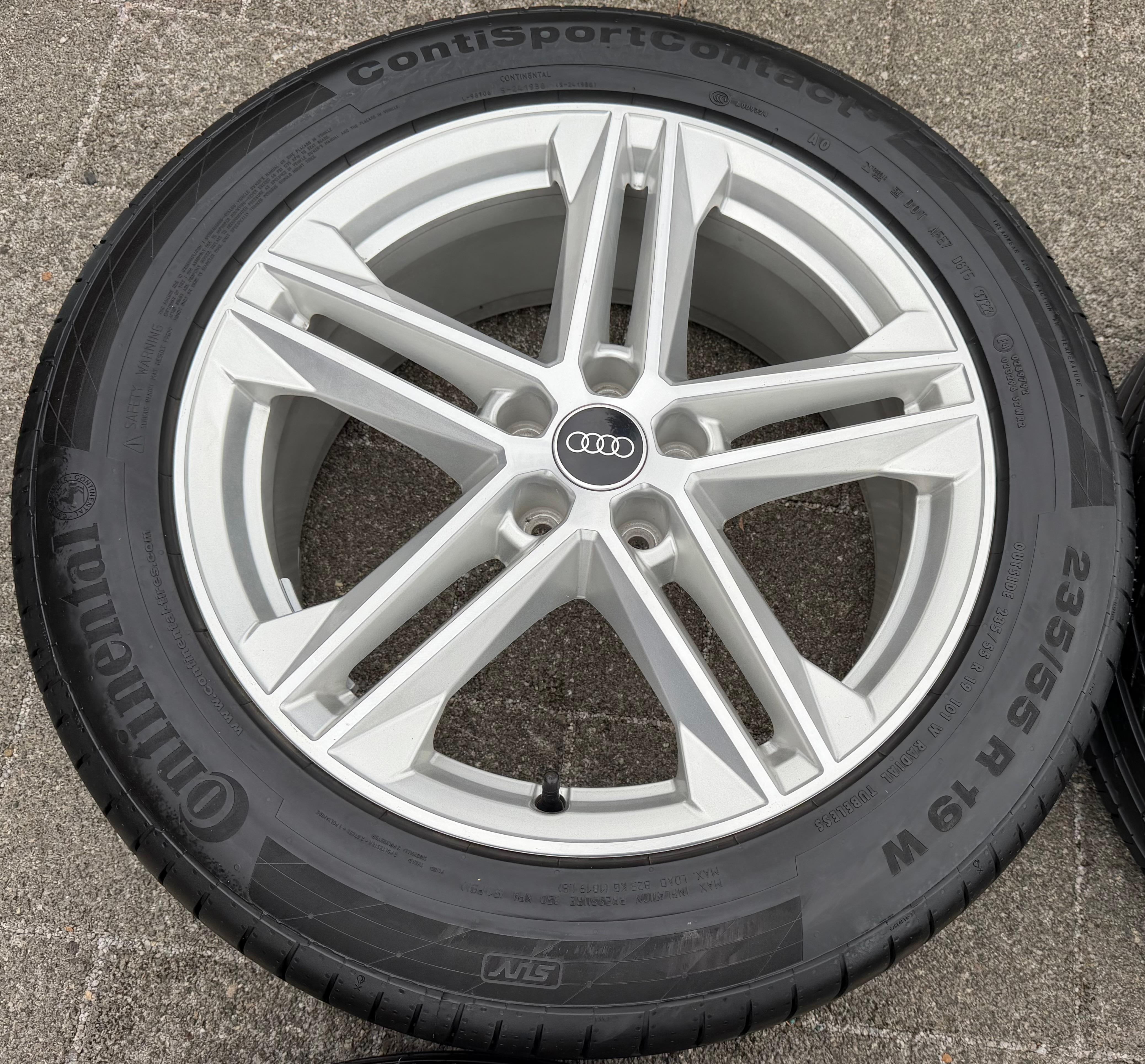 4 Original 19" Alu Sommerräder Audi Q5 SQ5 FY 80A601025G 235/55R19 101W Continental
