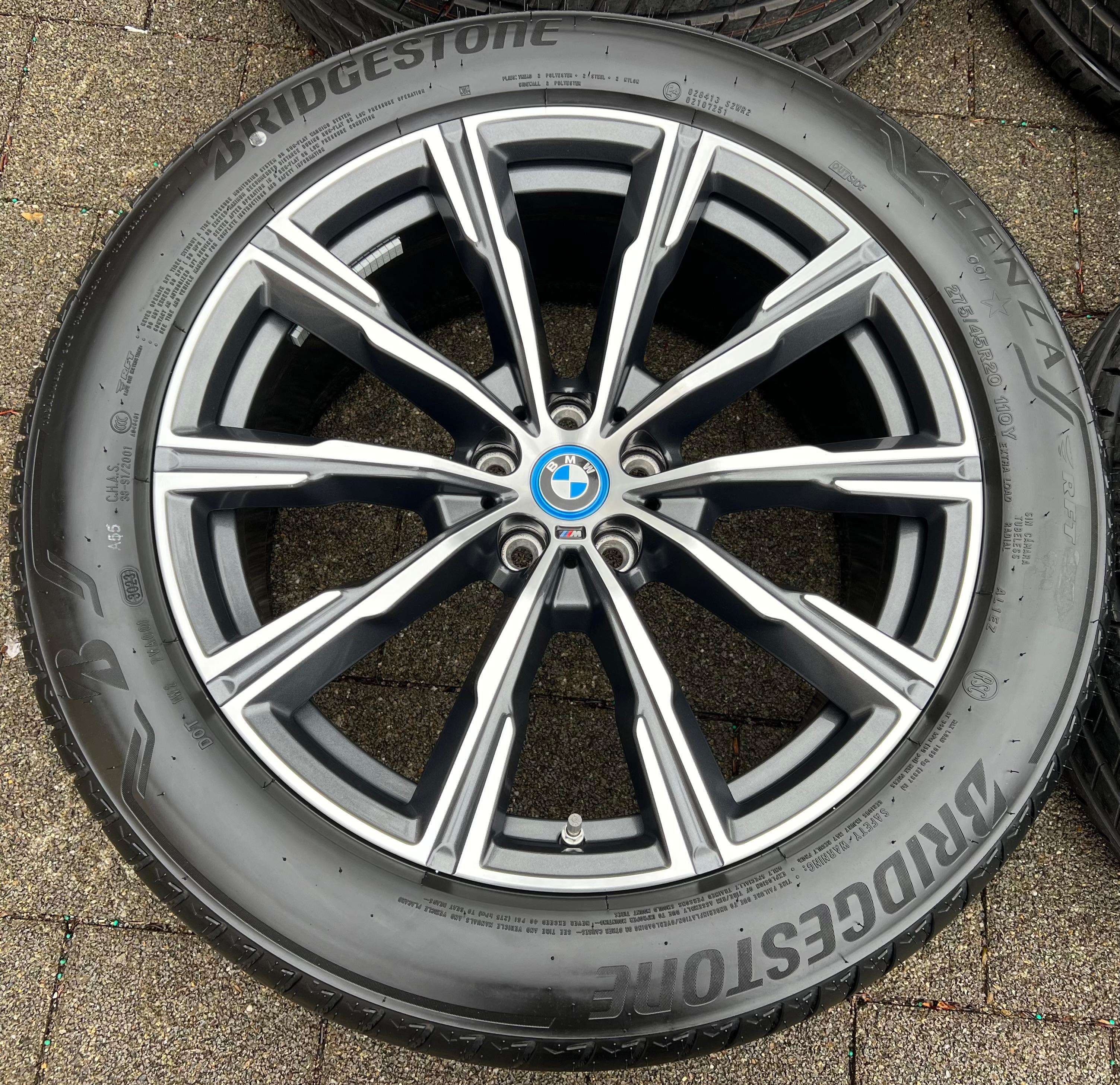 4 CERCHI ESTIVI ORIGINALI IN ALLUMINIO DA 20" BMW X5 G05 X6 G06 STYLING M740 275/45R20 110Y 305/40R20 112Y