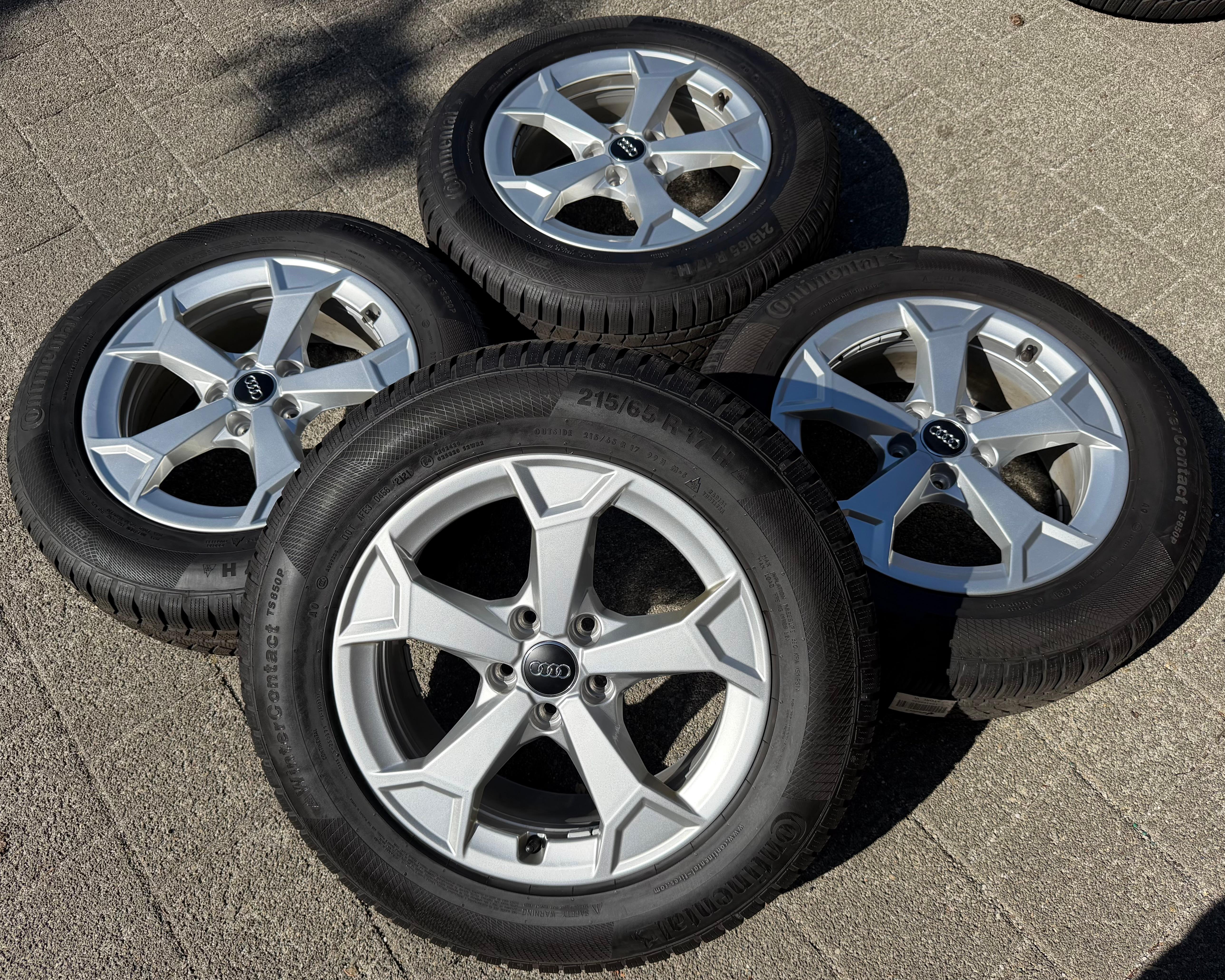 4 Original 17" Alu Winterräder AUDI Q3 F3 F3N 215/65R17 99H Continental 2021