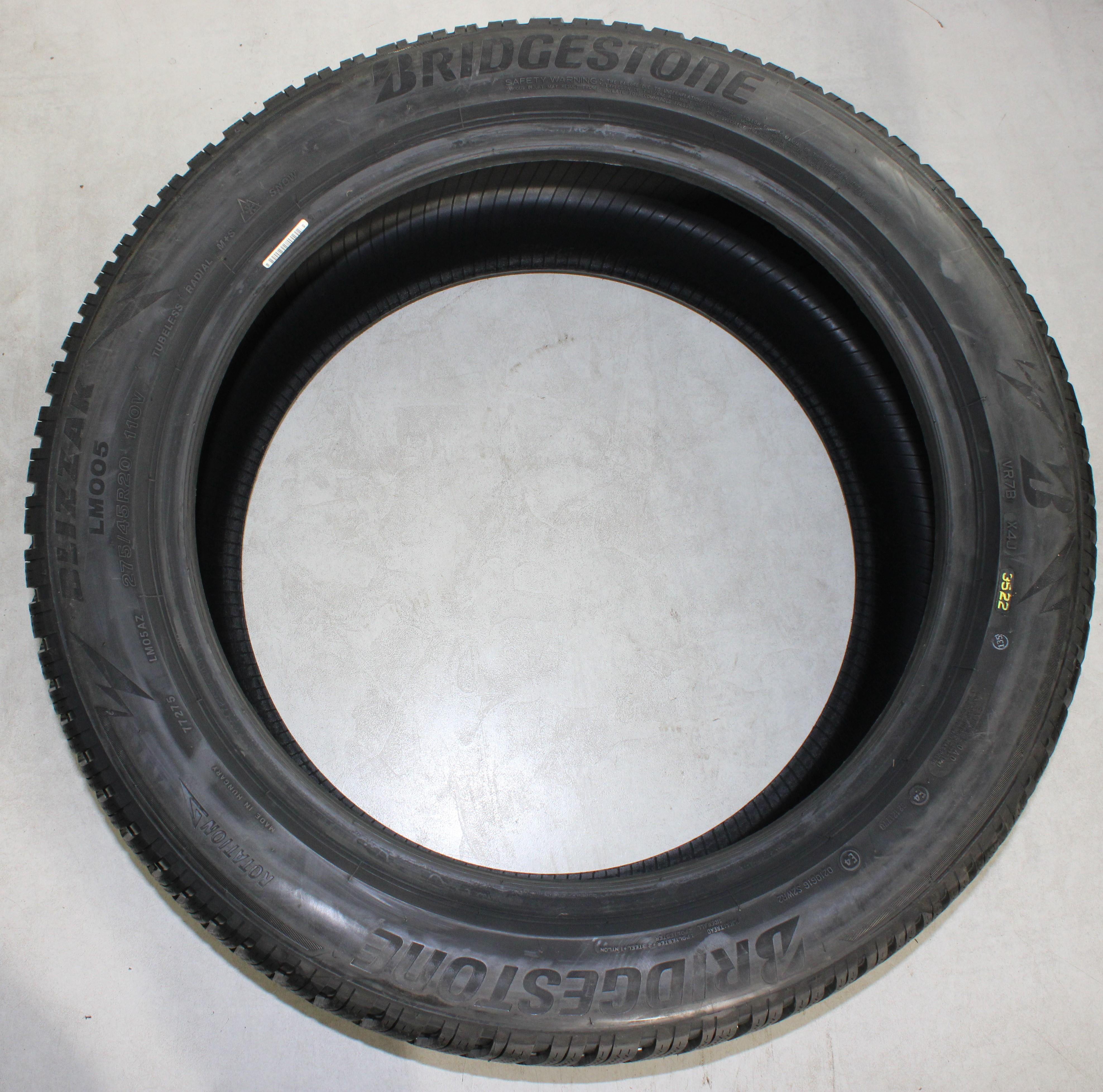 2 x 275/45R20 110V Neumáticos de invierno Bridgestone Blizzak LM005 NUEVOS 2022