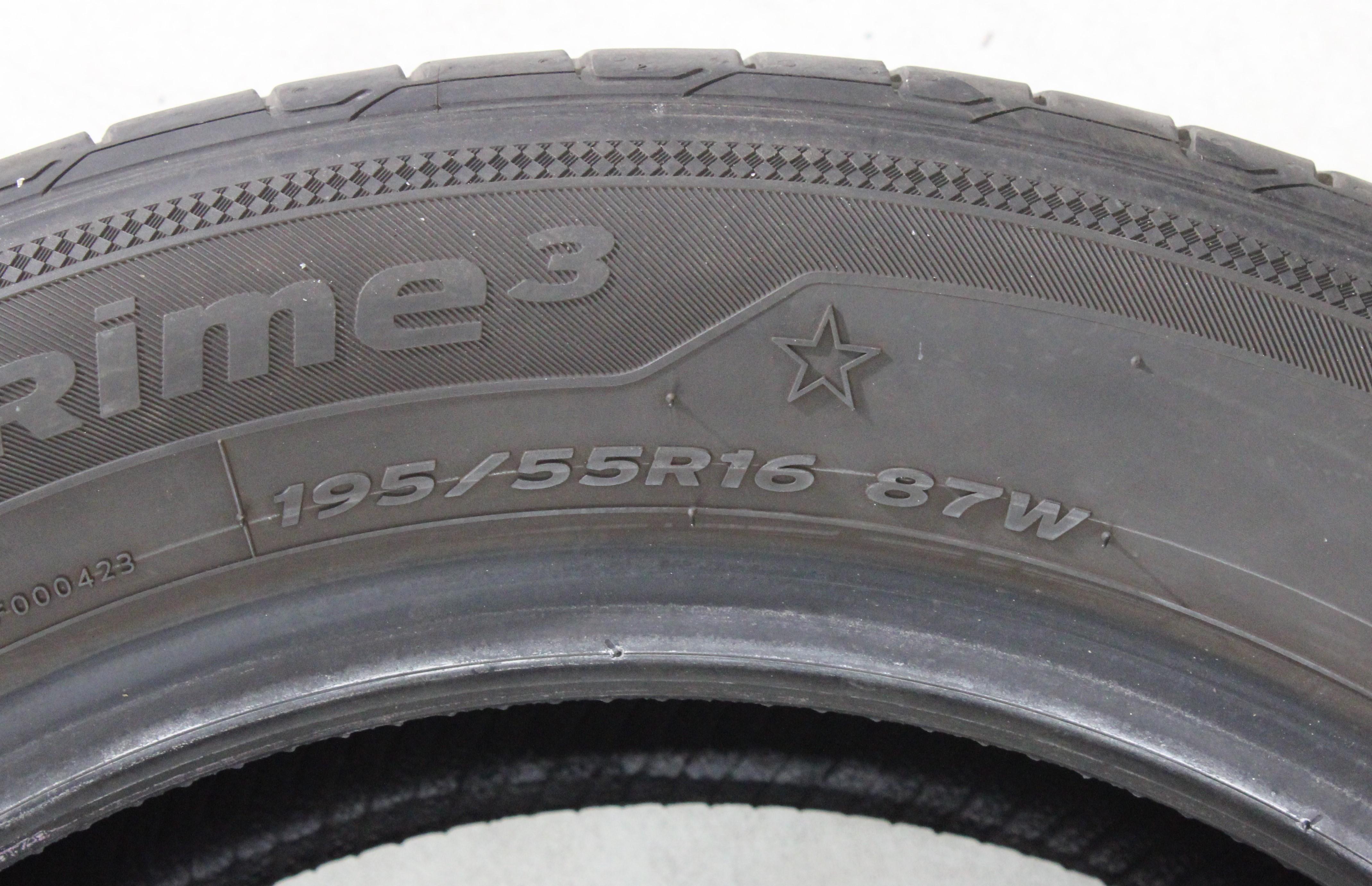 4 x 195/55R16 87W Sommerreifen Hankook Ventus Prime 3 * 5,5mm 2021