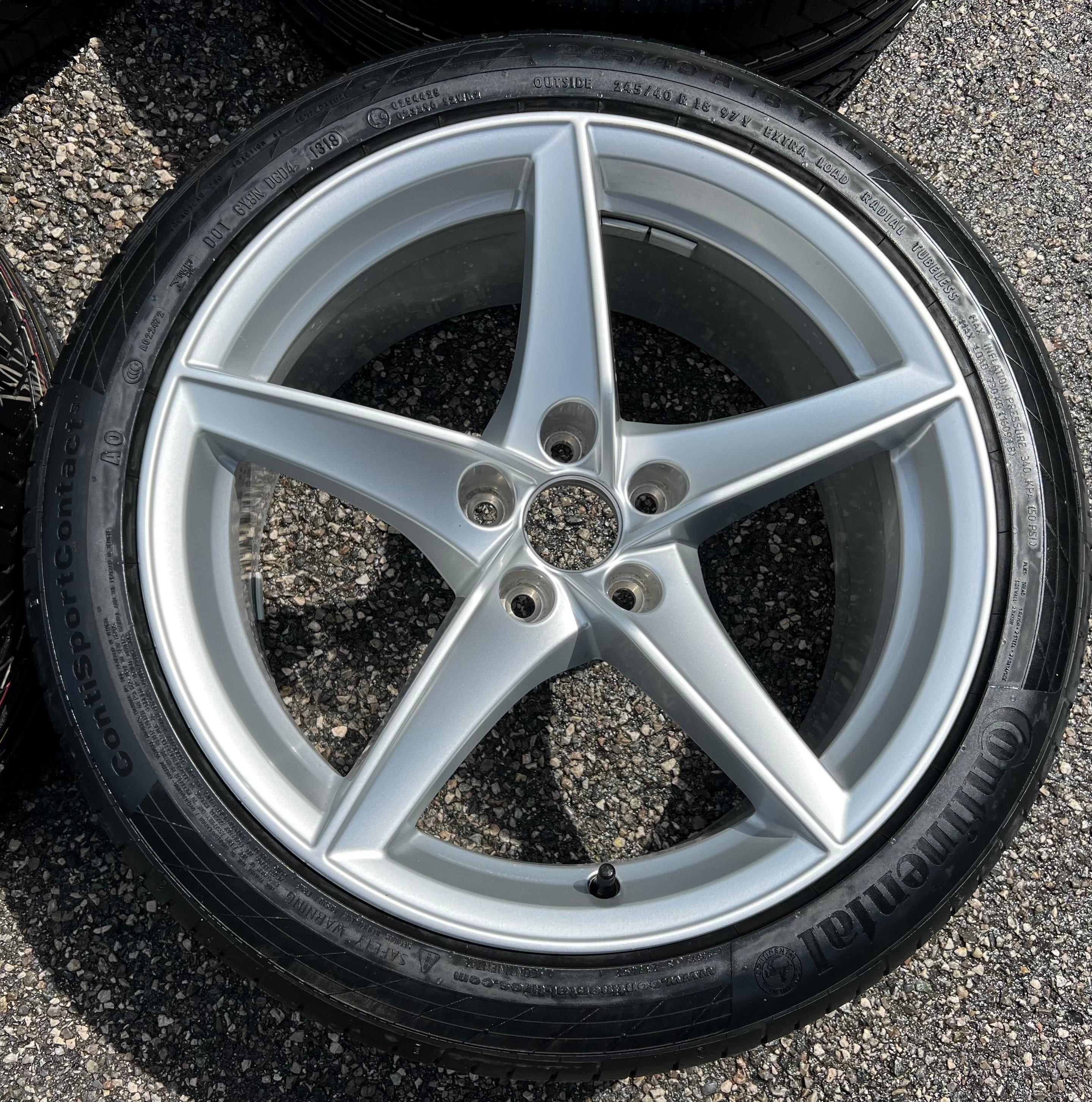 4 ROUES D'ÉTÉ ORIGINALES 18" EN ALUMINIUM AUDI A5 S5 8W 8W0601025BG 245/40R18 97Y CONTI NEUVES