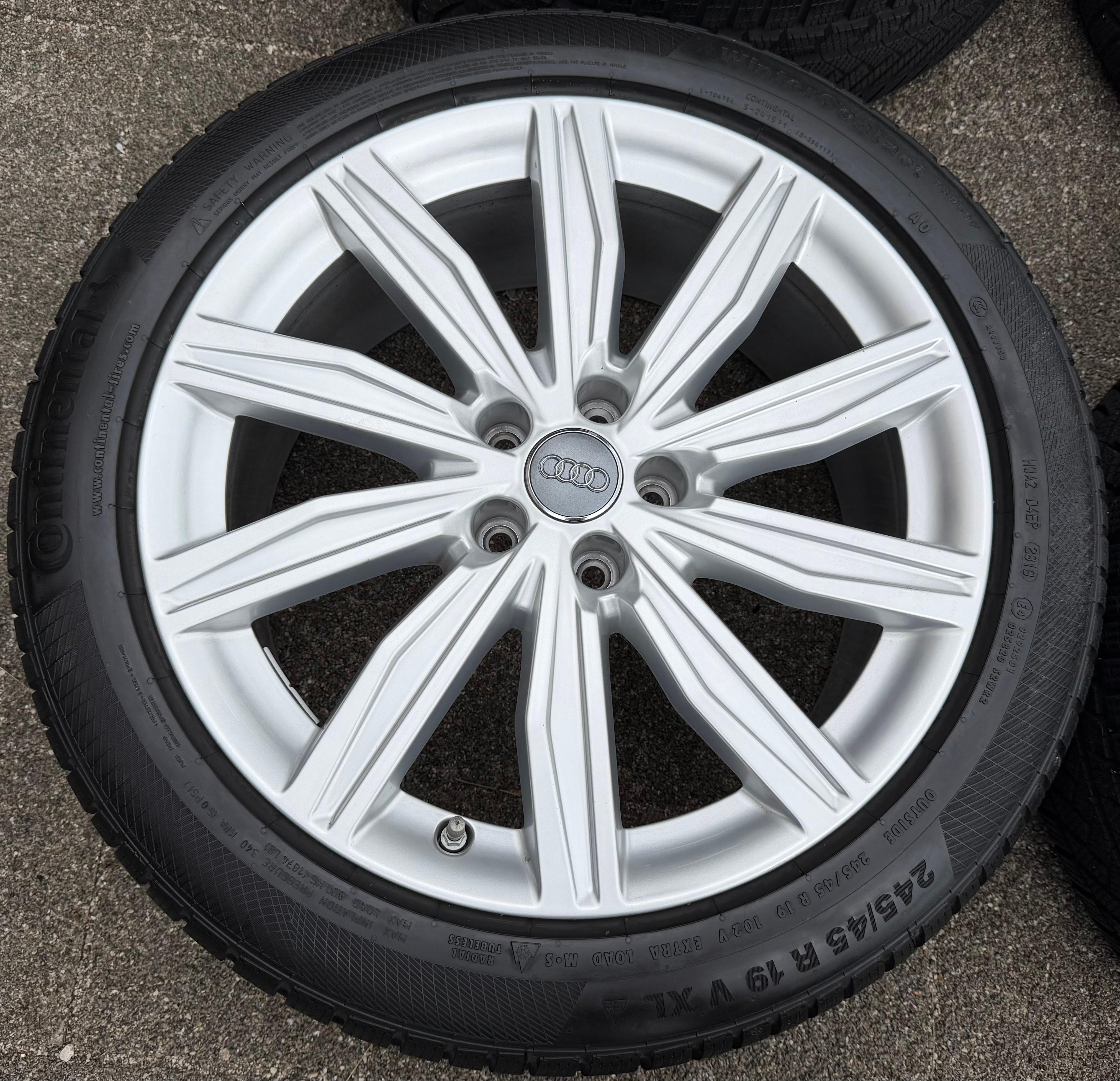 4 roues hiver complètes en aluminium d’origine 19" Audi A6 S6 C8 4K 4K0601025M 245/45R19 102V RDKS
