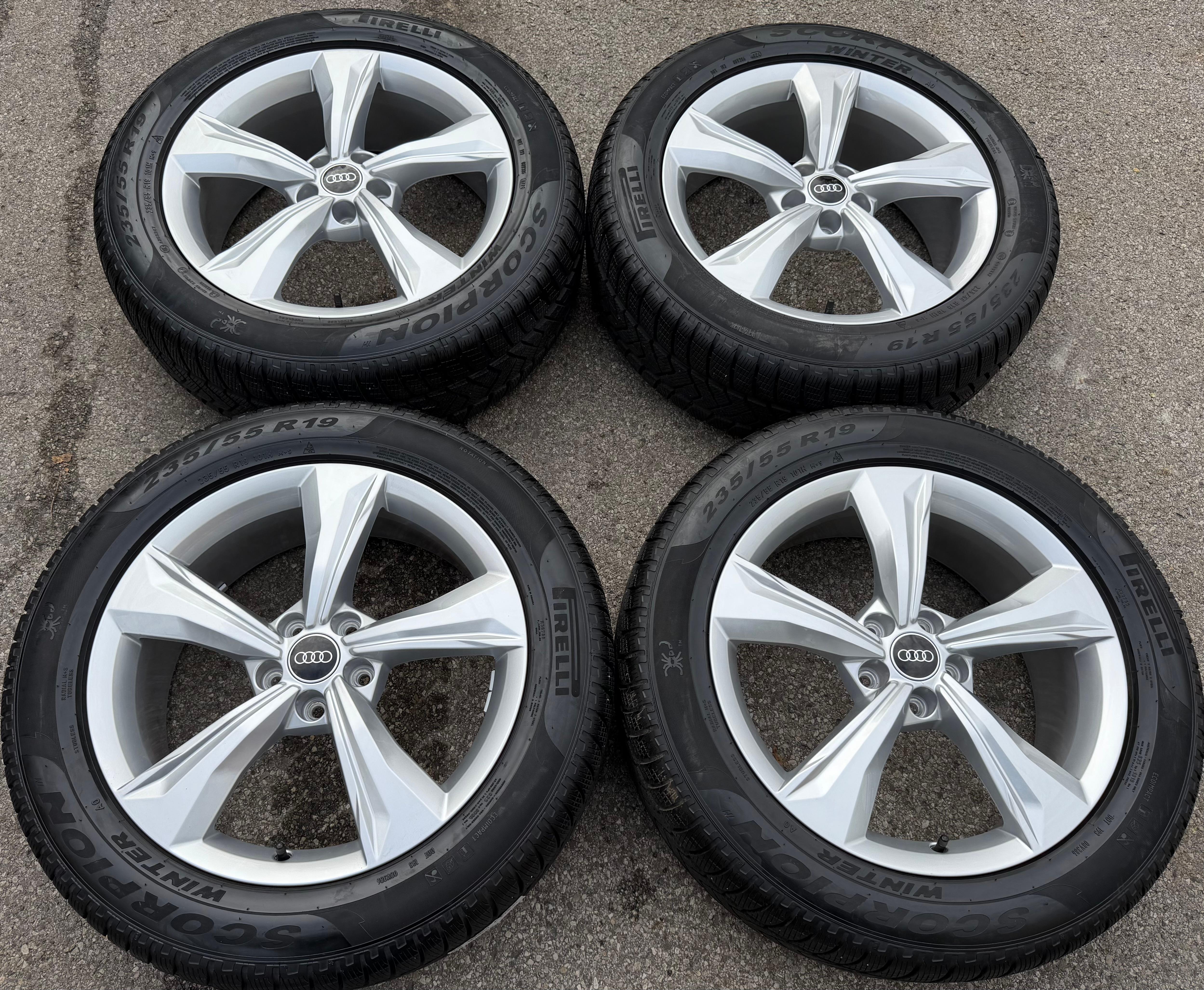 4 roues hiver en alliage d’origine 19" Audi Q5 SQ5 FY 80A601025K 235/55R19 101H Pirelli 2024