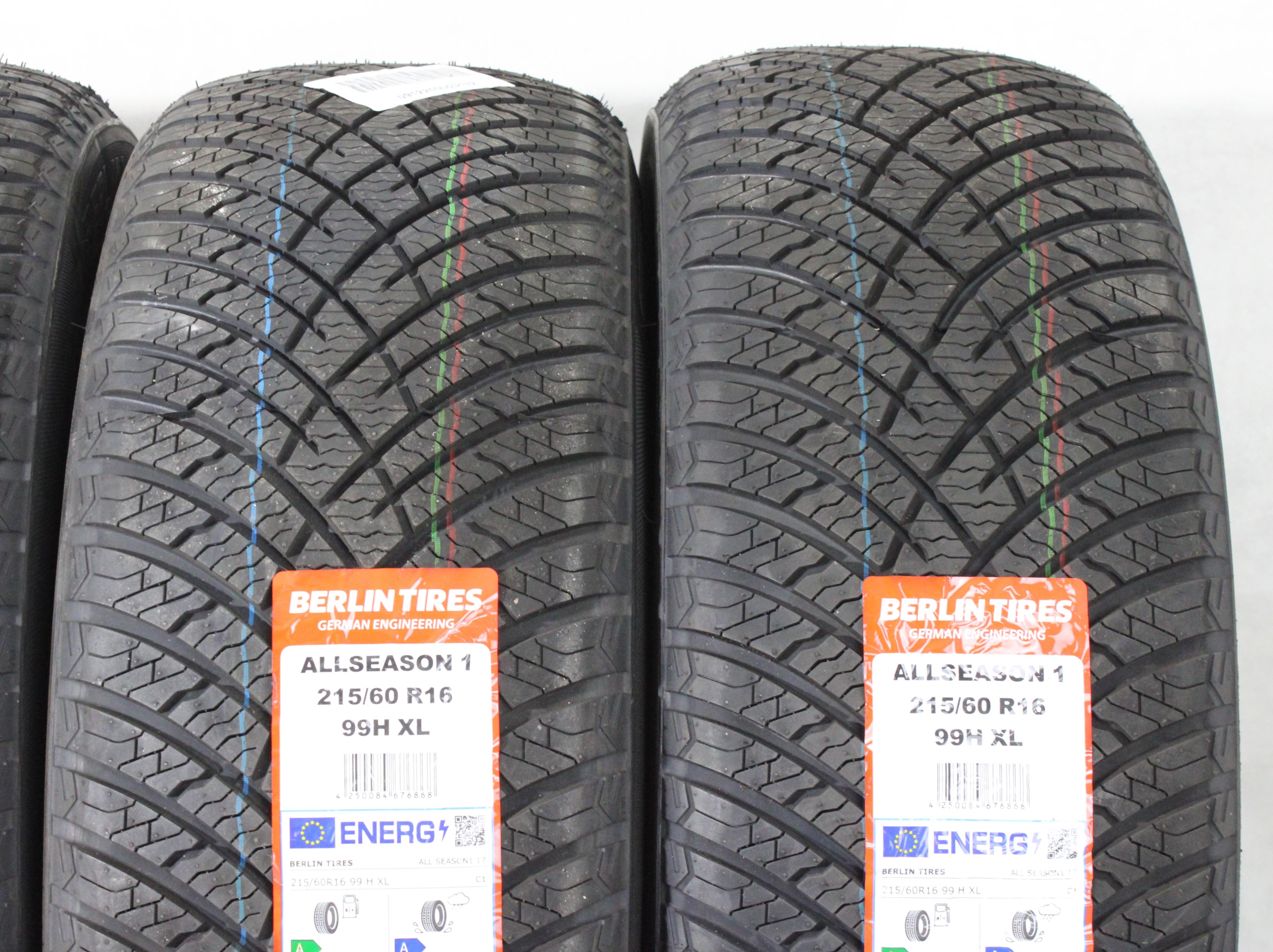 4 x 215/60R16 99H Ganzjahresreifen Berlin Tires All Season 1 2024