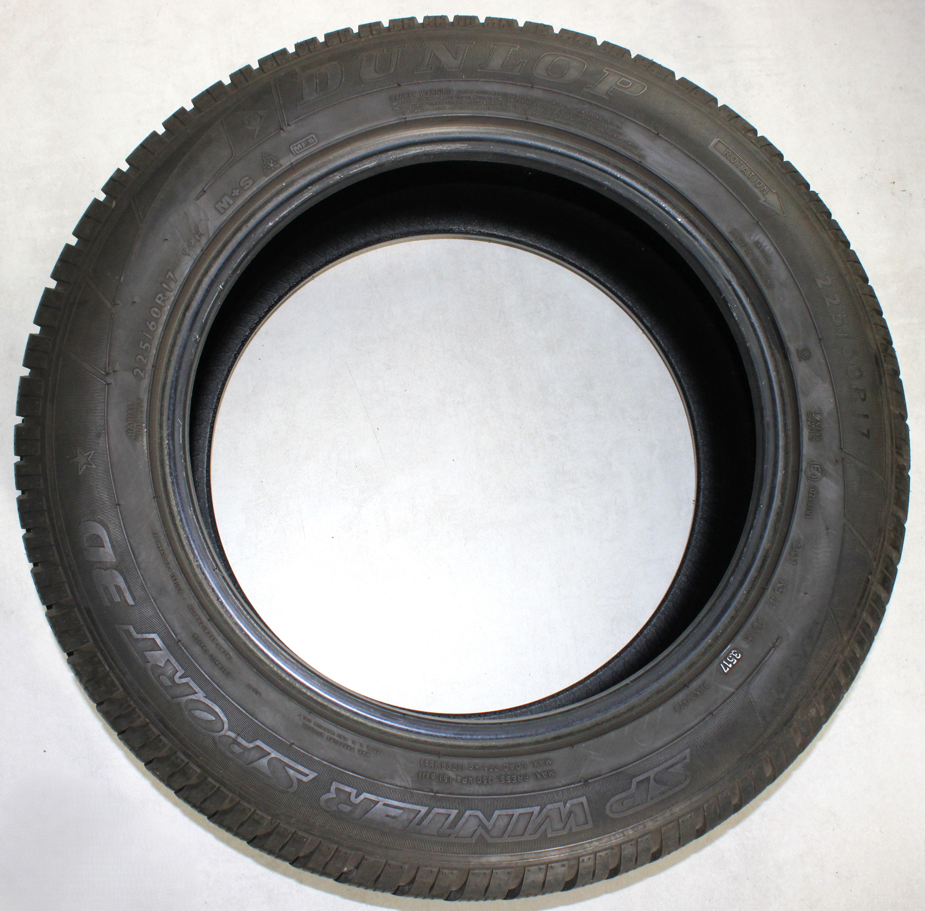 4 x 225/60R17 99H Winterreifen Dunlop SP Winter Sport 3D 6-6,5mm 2017 *